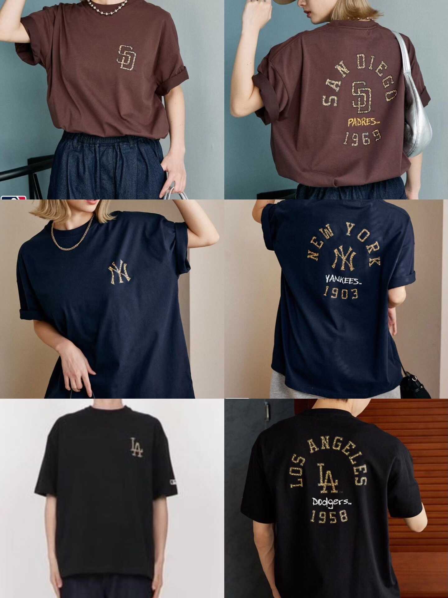 預訂 PUBLUX × MLB 豹紋Logo短袖Tee [貨號26A559]