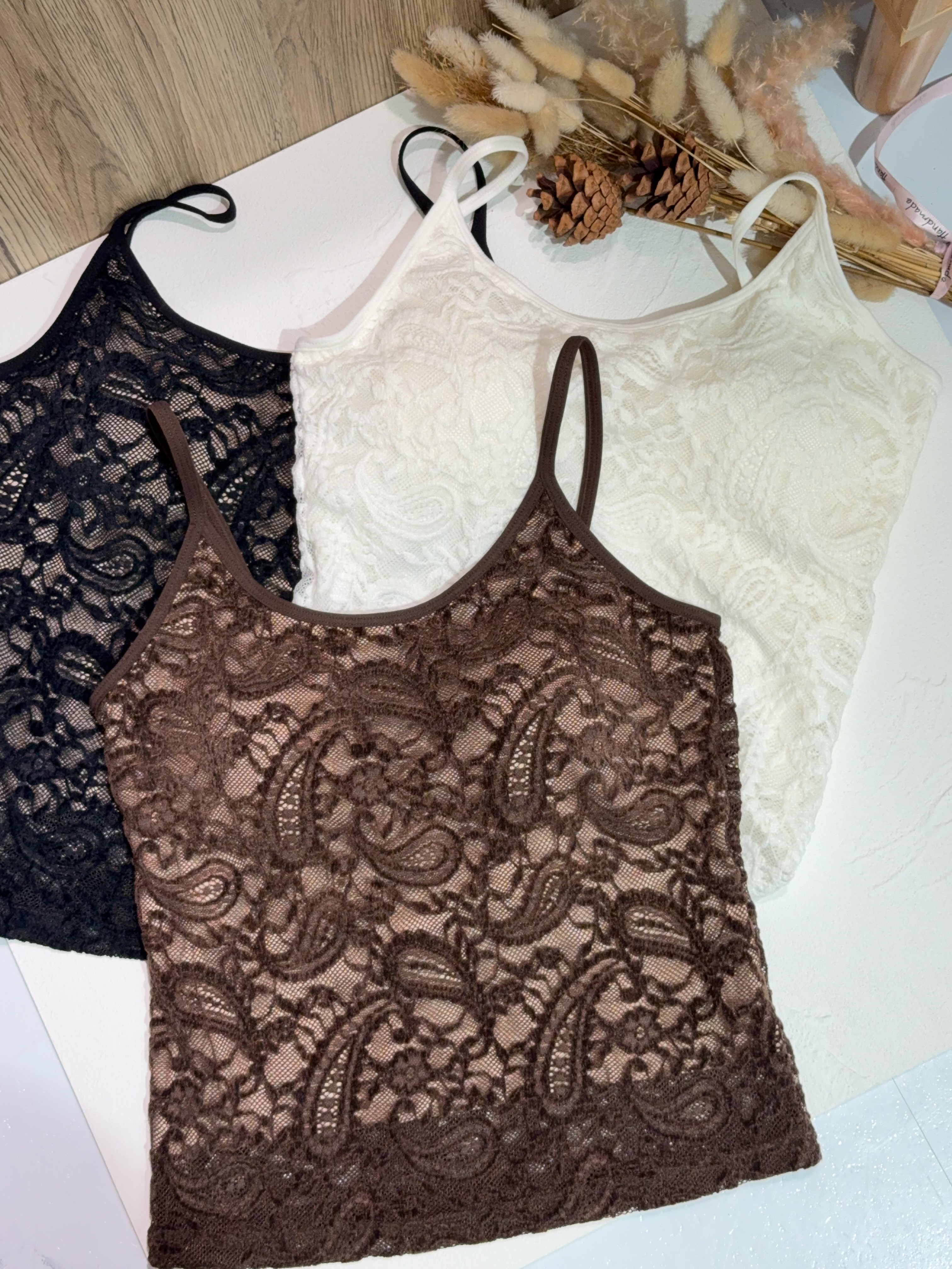 腰果花lace bra top
