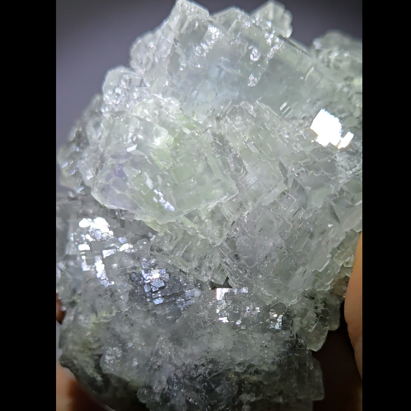 QR code cubic fluorite from Xianghualing - FL341