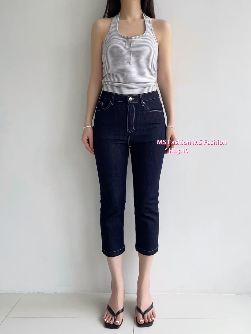 HL3116 韓國👖Howluk8分闊筒牛