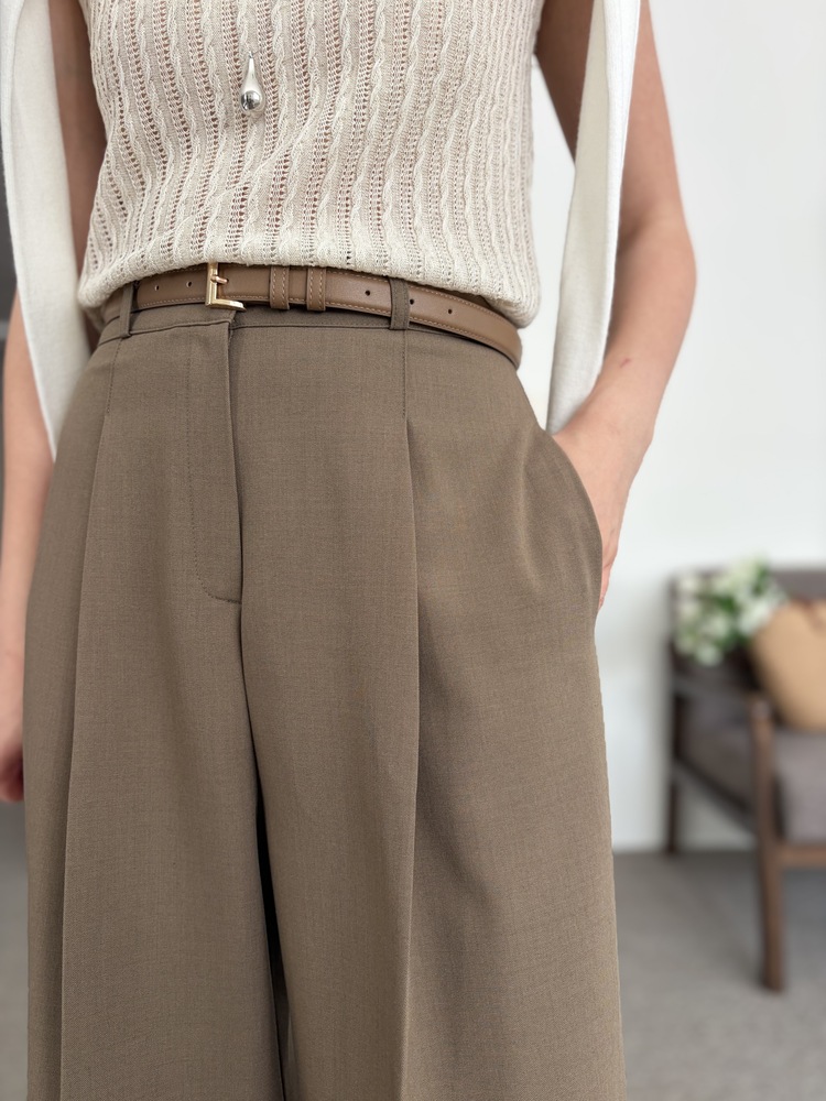 [輕薄!] Summer Timeless Rayon Pants (Brown)
