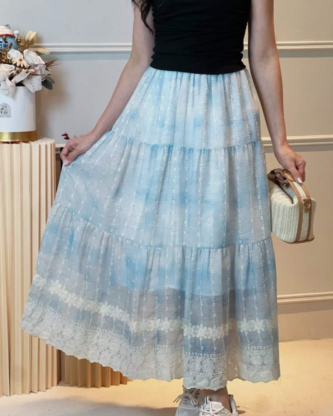 5122 Celestia Lace A Line Skirt 