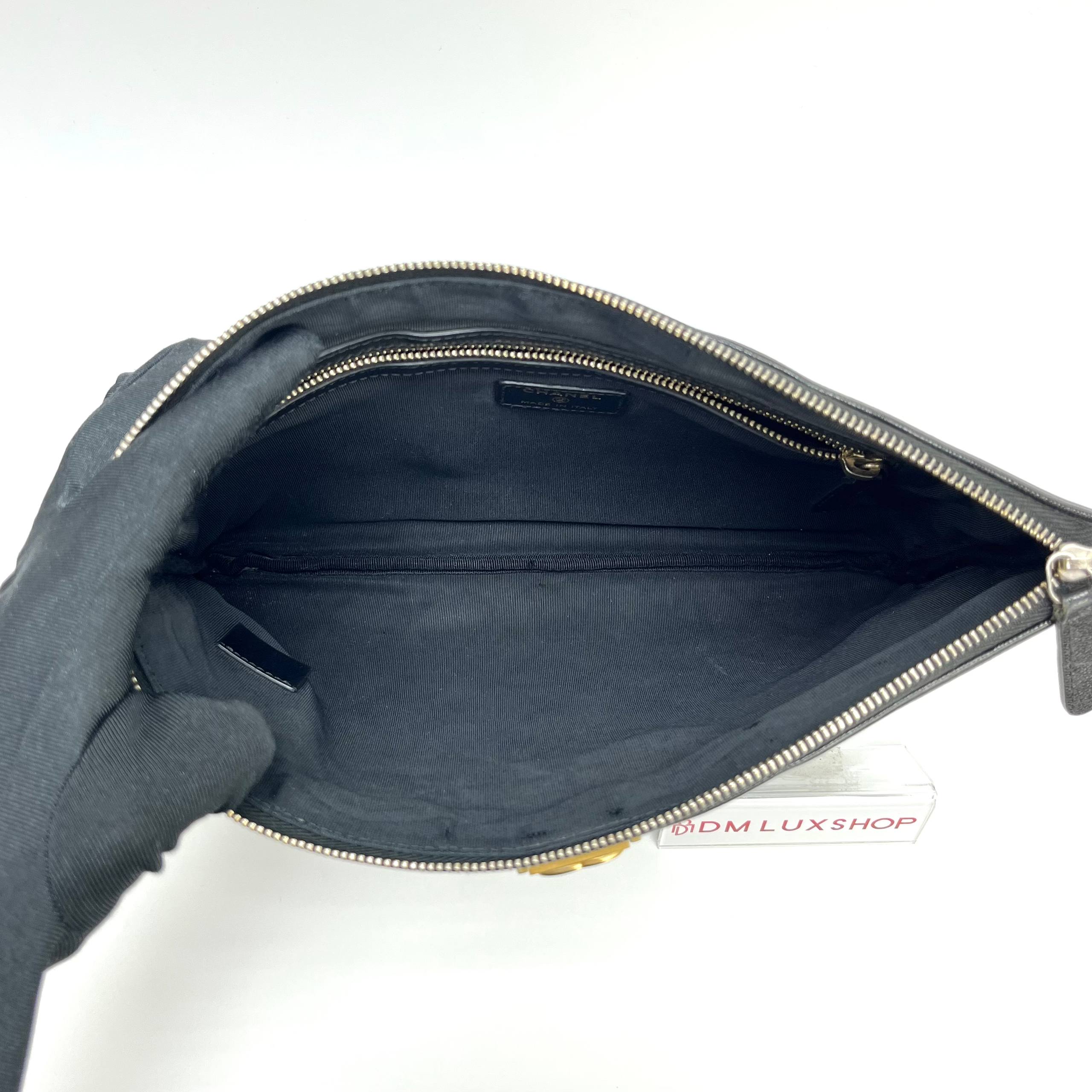 Chanel Black Caviar Boy O Case GHW (Serial 27)