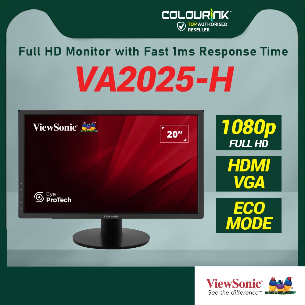 Viewsonic 20” VA2025-H MONITOR (19.5" HD / 5MS / 60HZ / VGA + HD MI ) POS SYSTEM