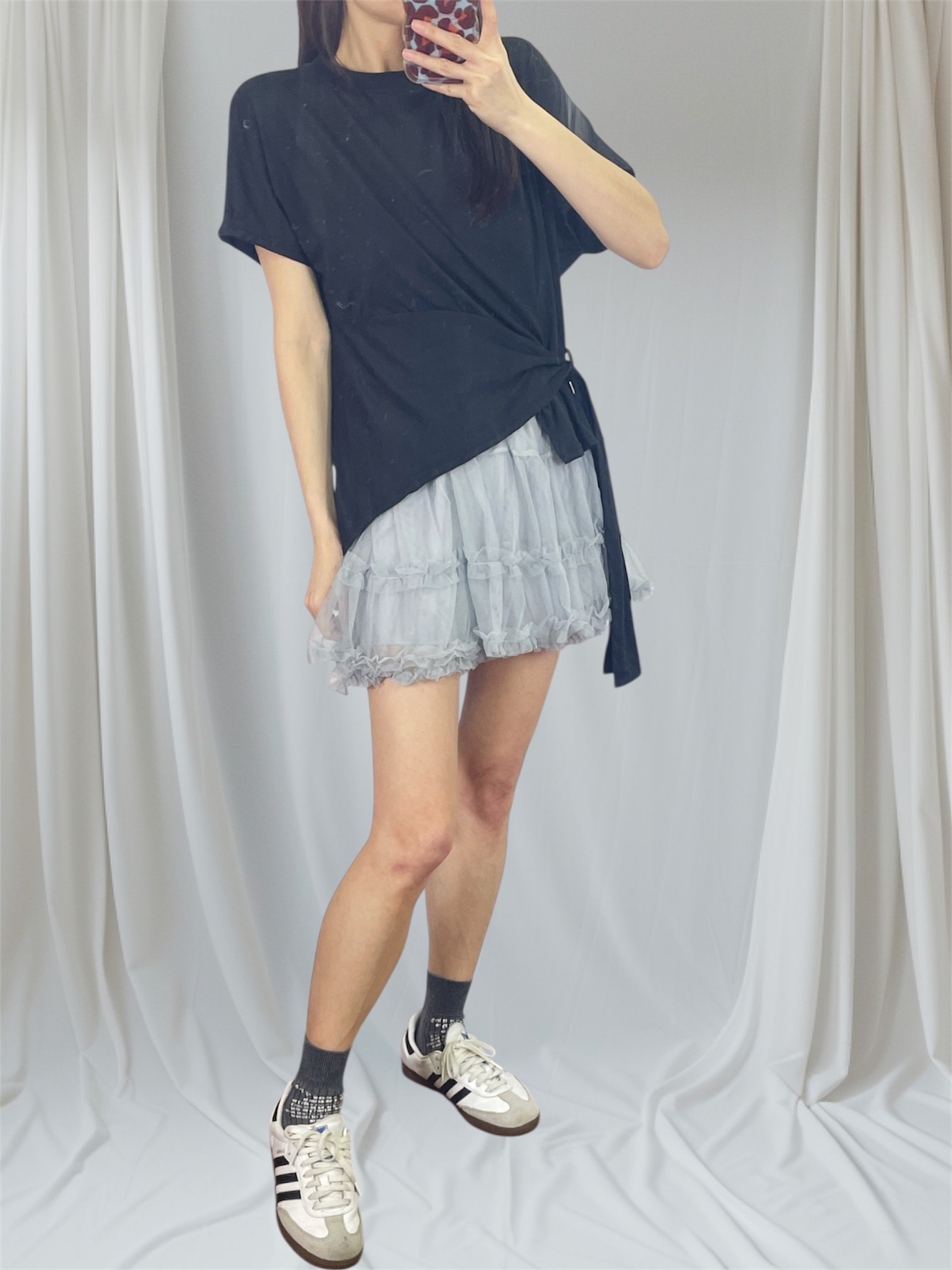 K5552 棉料衫腳穿帶短袖top