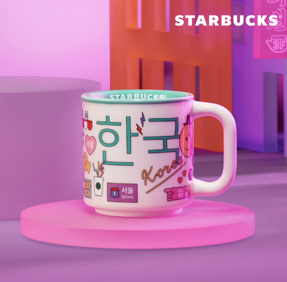 Espresso專用｜韓國 Starbucks 星巴克 霓虹燈 馬克杯 89ml｜Hangeul Demi Mug 