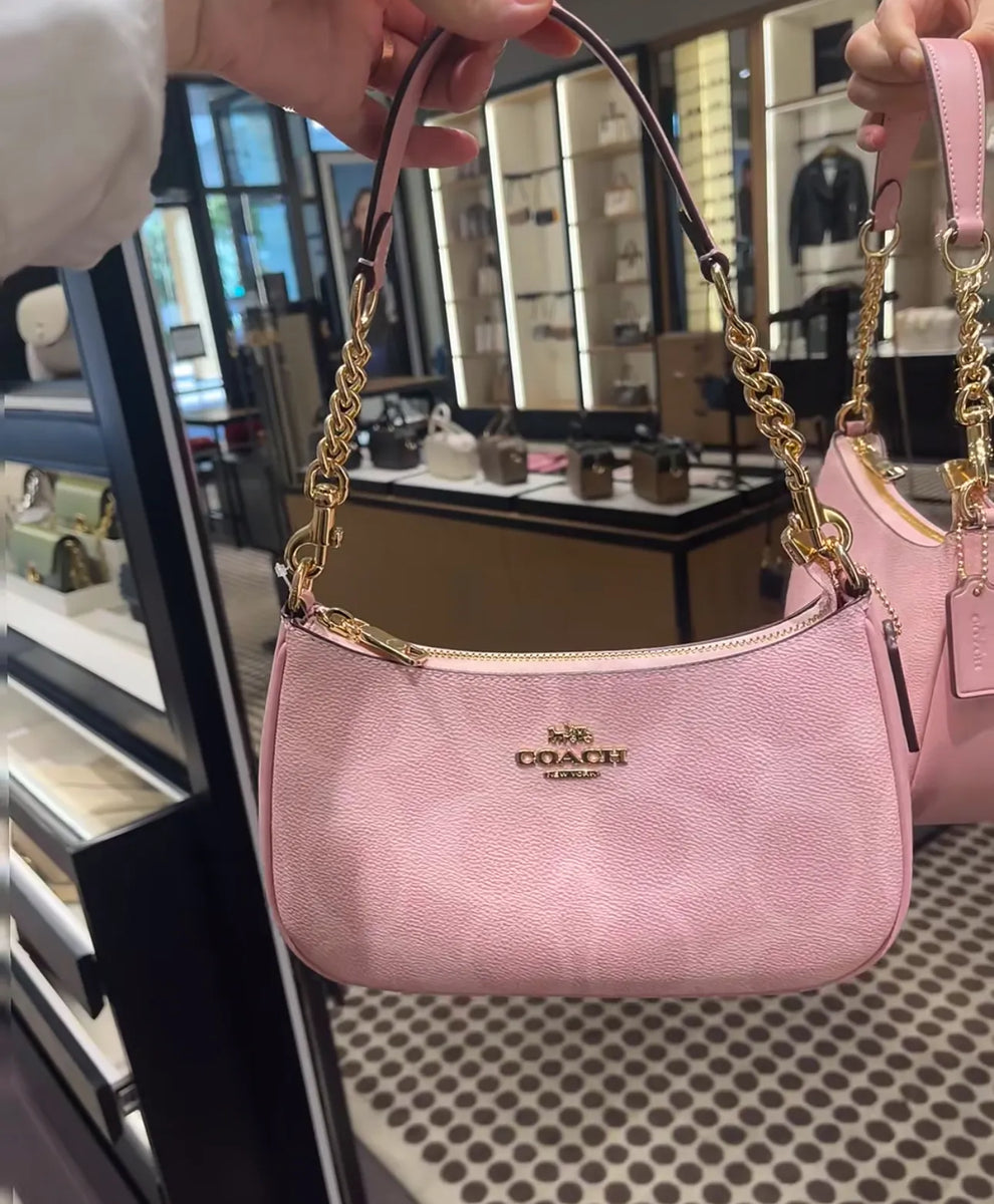 香港現貨-Coach Teri Shoulder Pink Bag