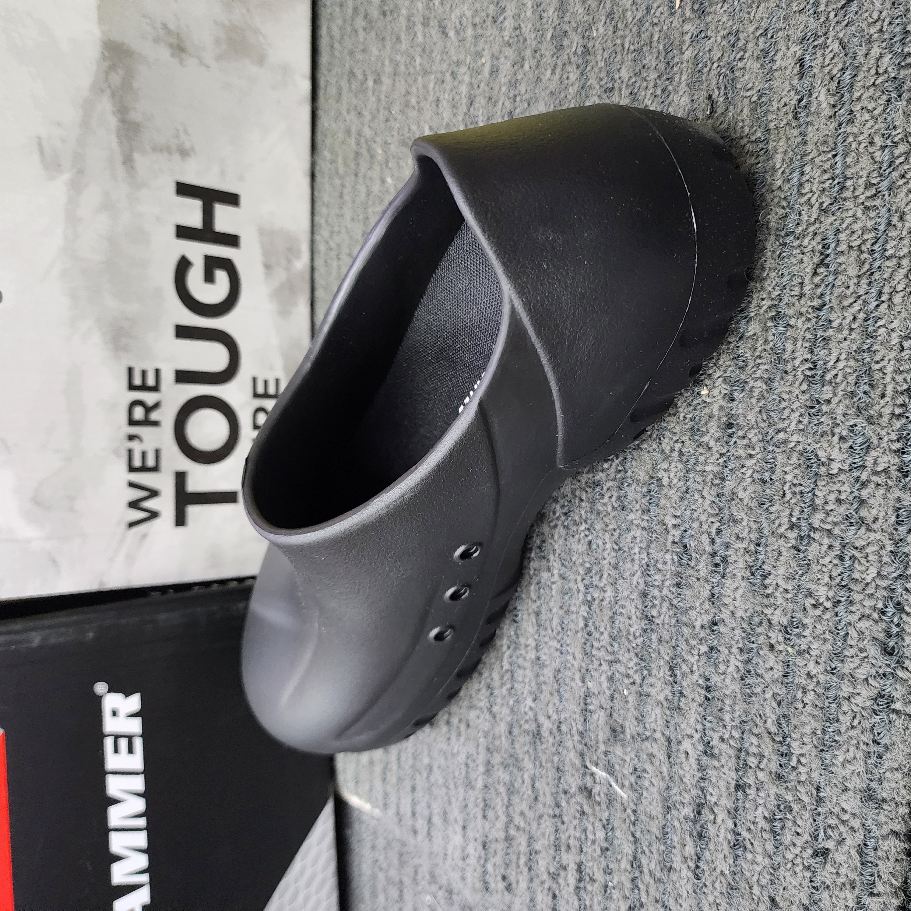 Black Hammer Black Safety Clogs BHC S077 OR S077T BESI  For Kitchen Lab 077 Kitchen Dapur Waterpoof Laboratorium Flat Shoes Kasut Keselamatan