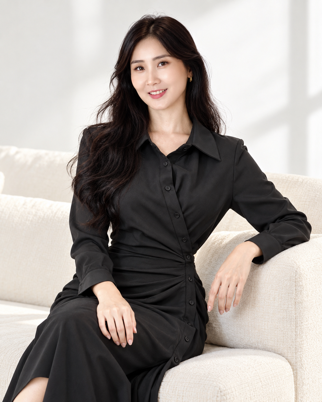 5168 Black Empress Long Sleeve Dress