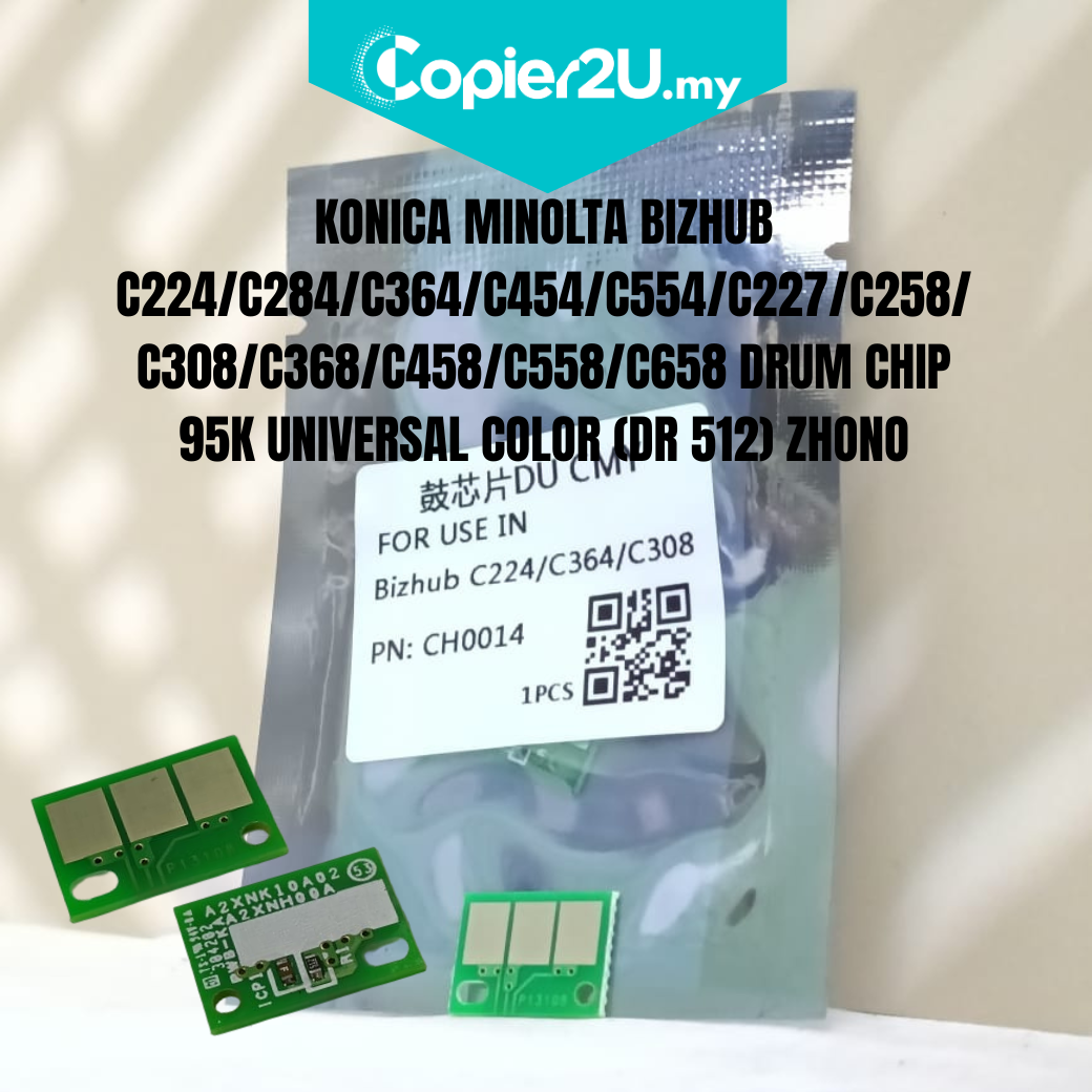 DRUM CHIP COLOR CYAN,MAGENTA,YELLOW KONICA MINOLTA BIZHUB C224/284/364/227/308 (EC-KMC454DU-CMY)