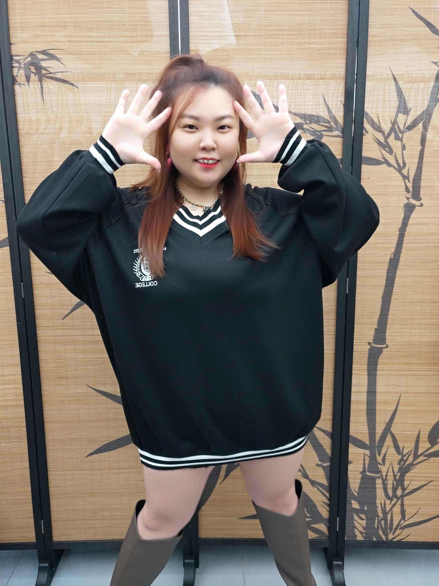 DDF05 6501 (C06) V领韩式学院风卫衣