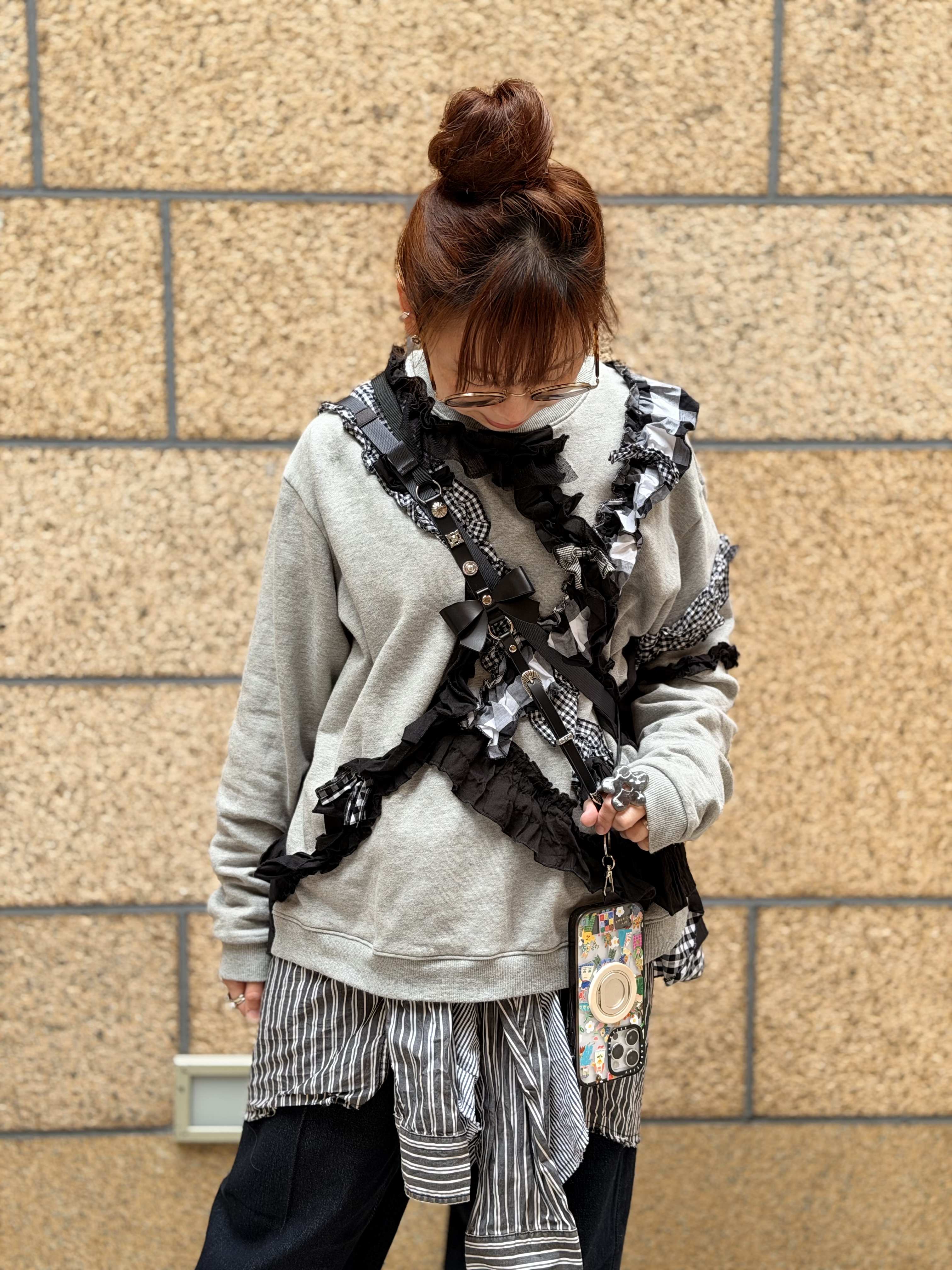 日本handmade蝴蝶結電話斜孭繩