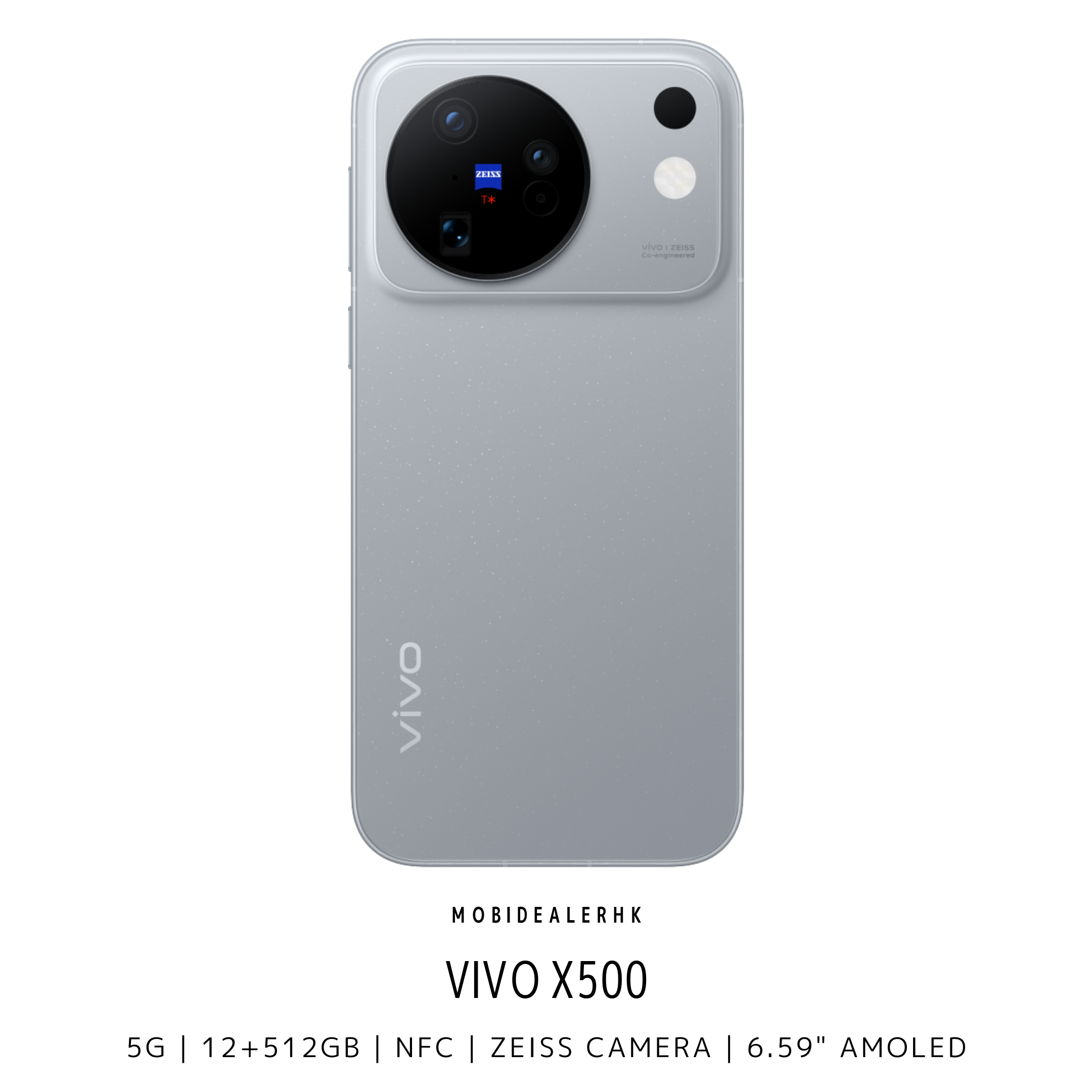 Vivo X500 | 5G | 智能手機 | 蔡司 6400 萬像素 APO 超級長焦 | 7500mAh 巨量電池 | IP68/IP69 雙防護 | 天璣 9600M