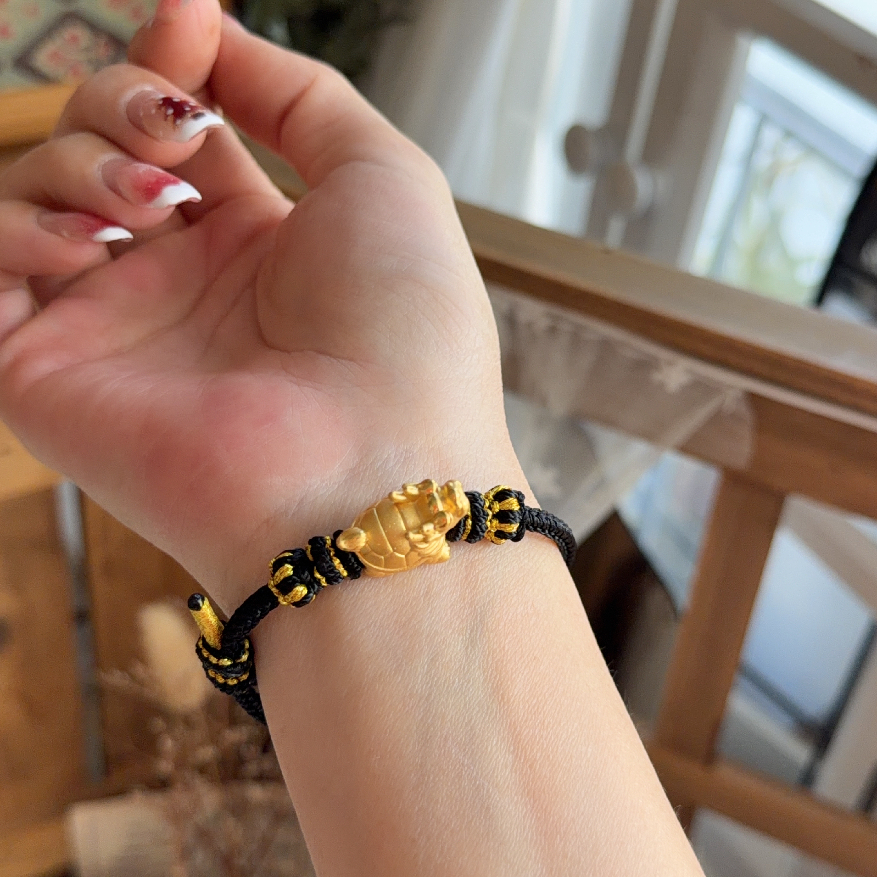 999硬金龍龜襯手绳