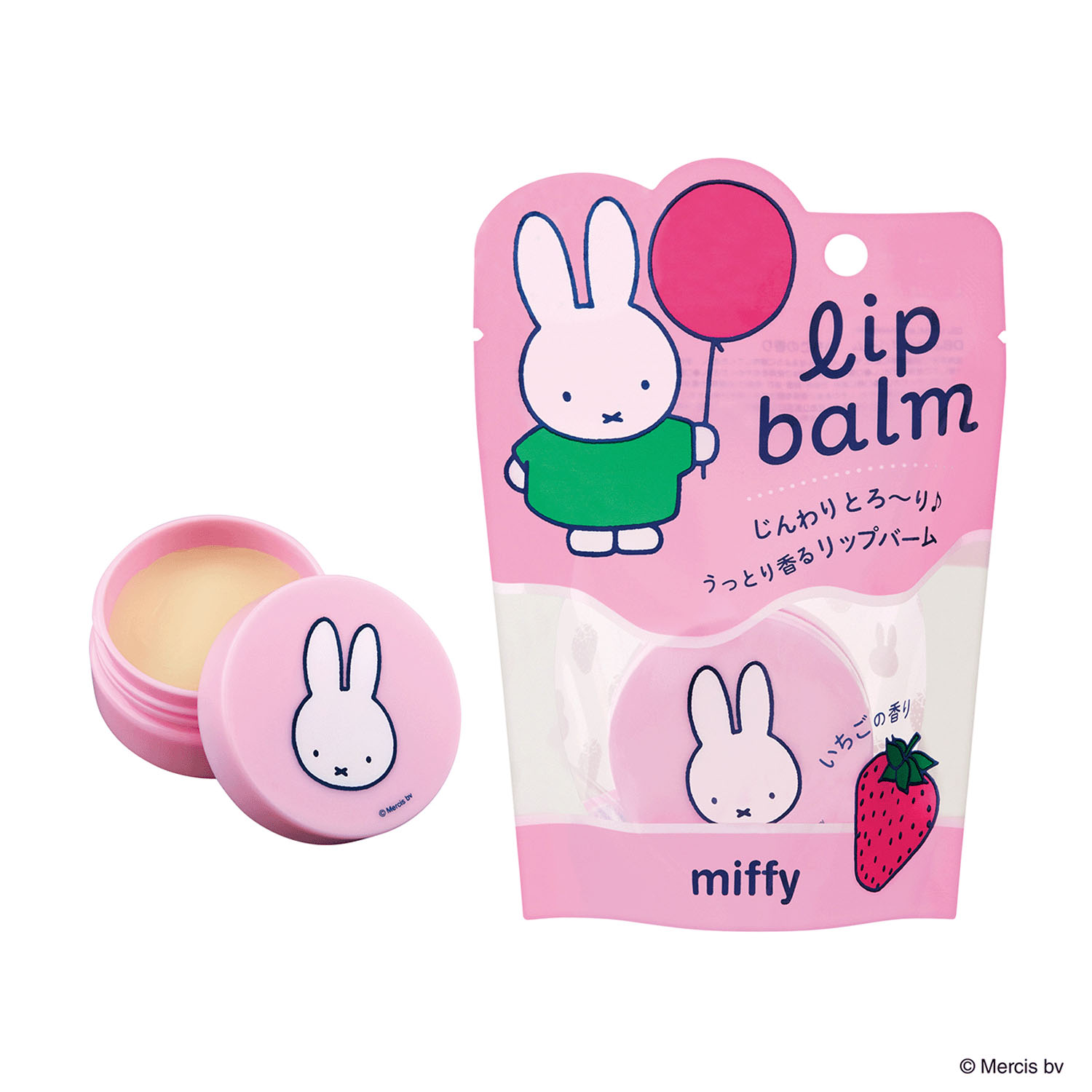 Miffy - 護唇霜 (粉紅色草莓款)