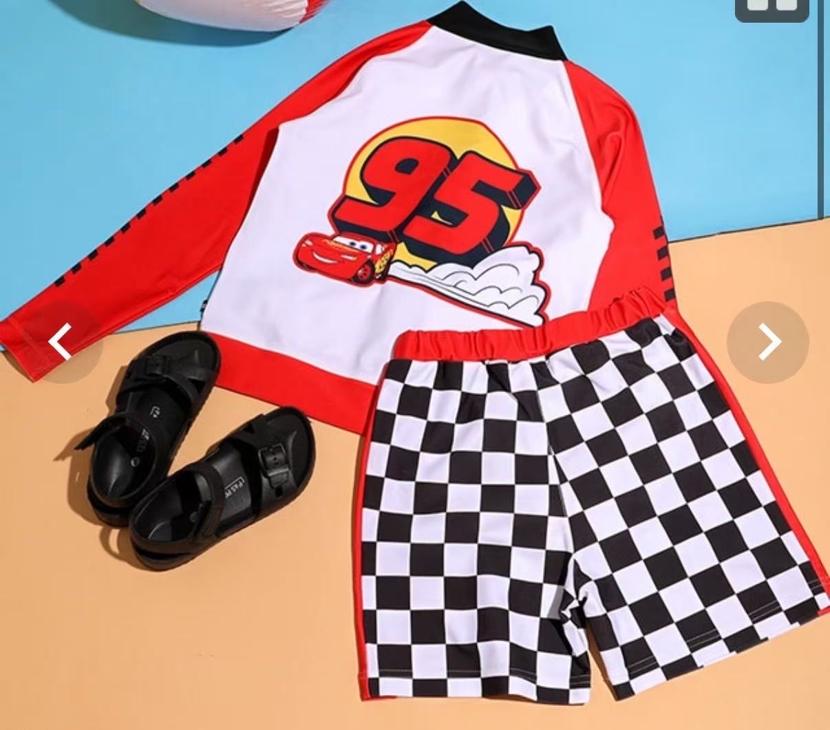 0740 麥昆車王泳衣、背被、短褲