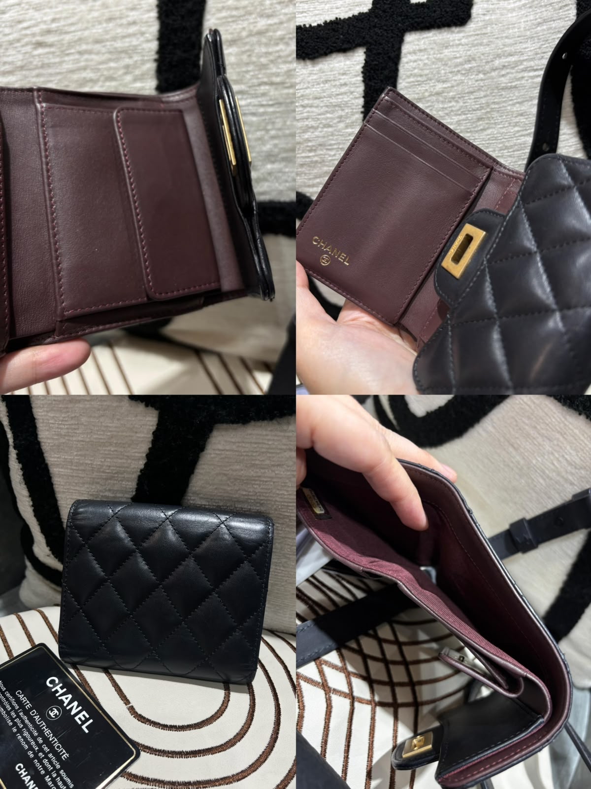 Chanel 2.55 wallet 黑色經典短銀包 100%Authentic,95% new ✅24card