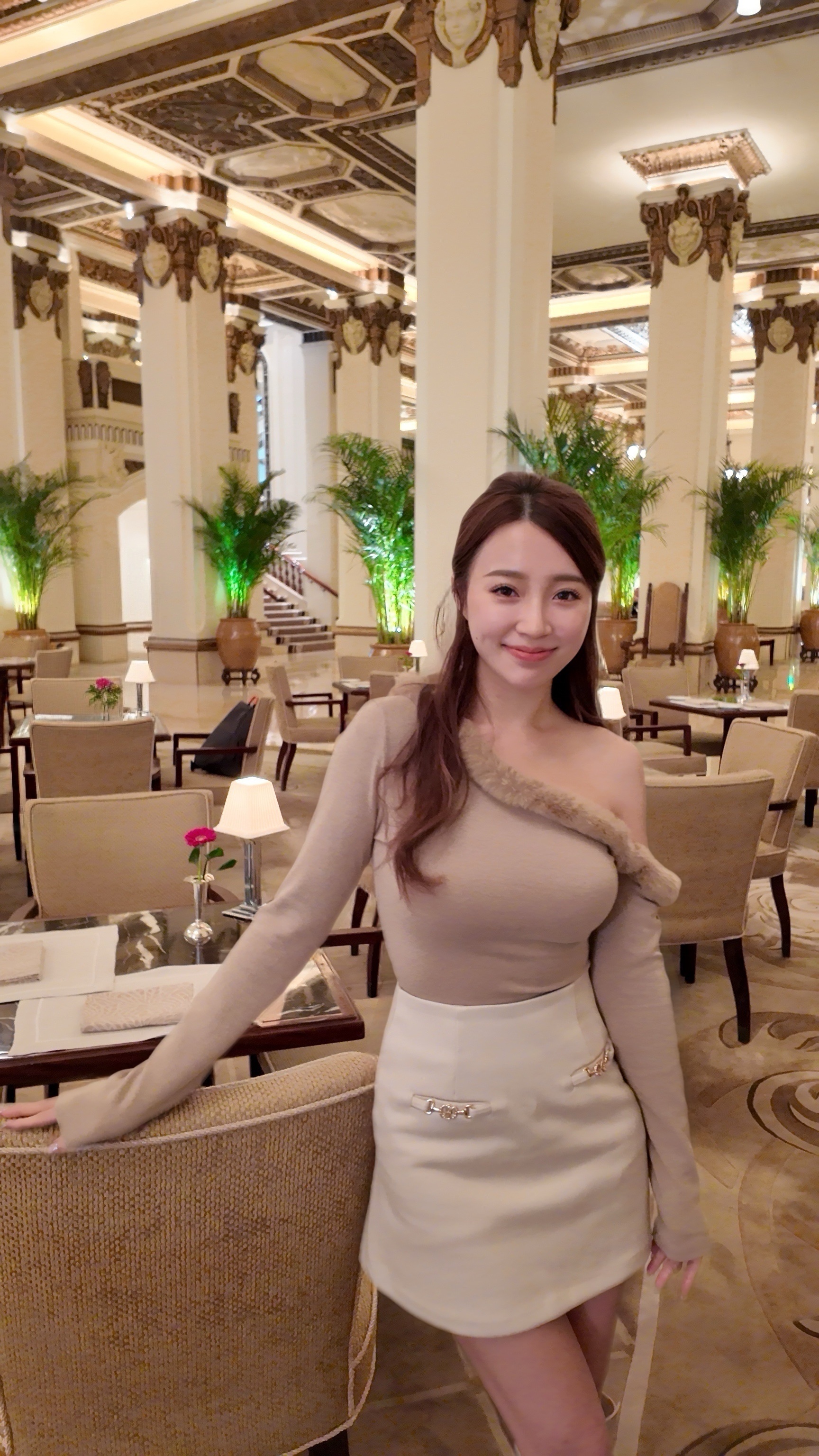 ♥︎節日感毛毛斜肩小上衣