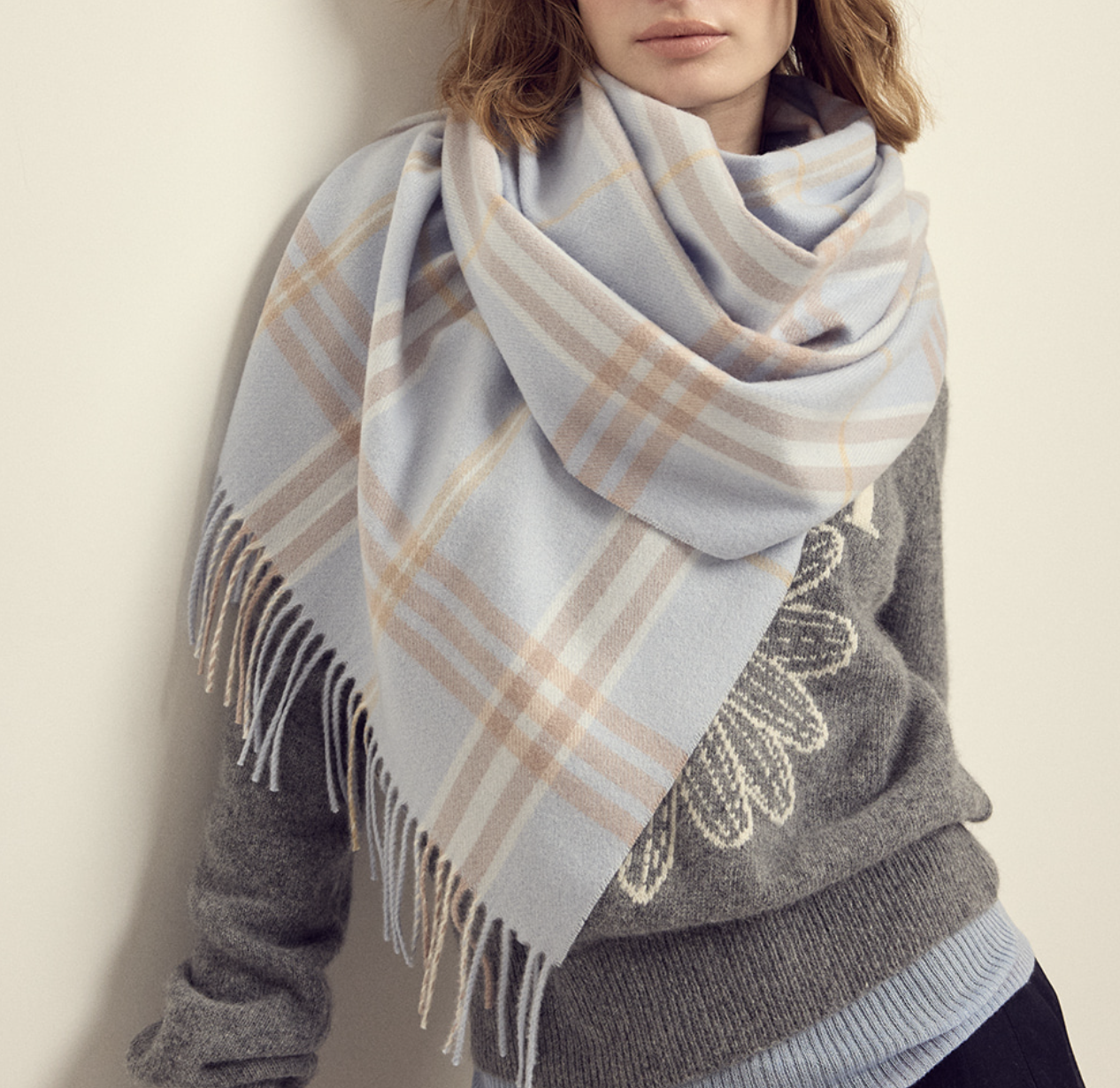 限時‼️韓國 Mardi Mercredi 拼色格仔羊毛頸巾｜WOOL MUFFLER CHECK 
