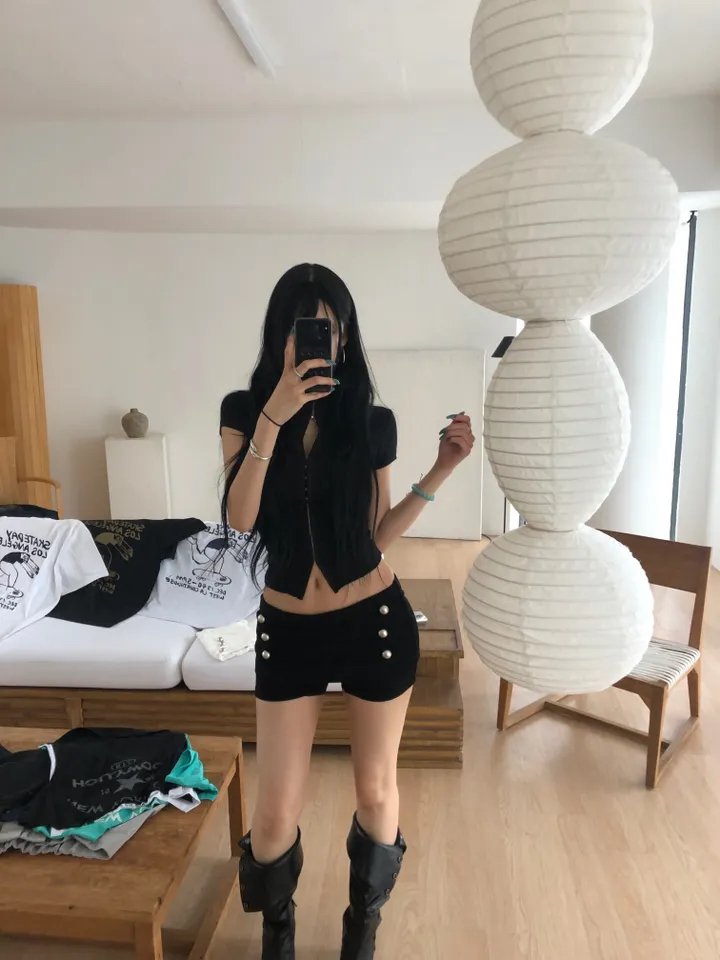 Mock Neck Slim-Fit Top