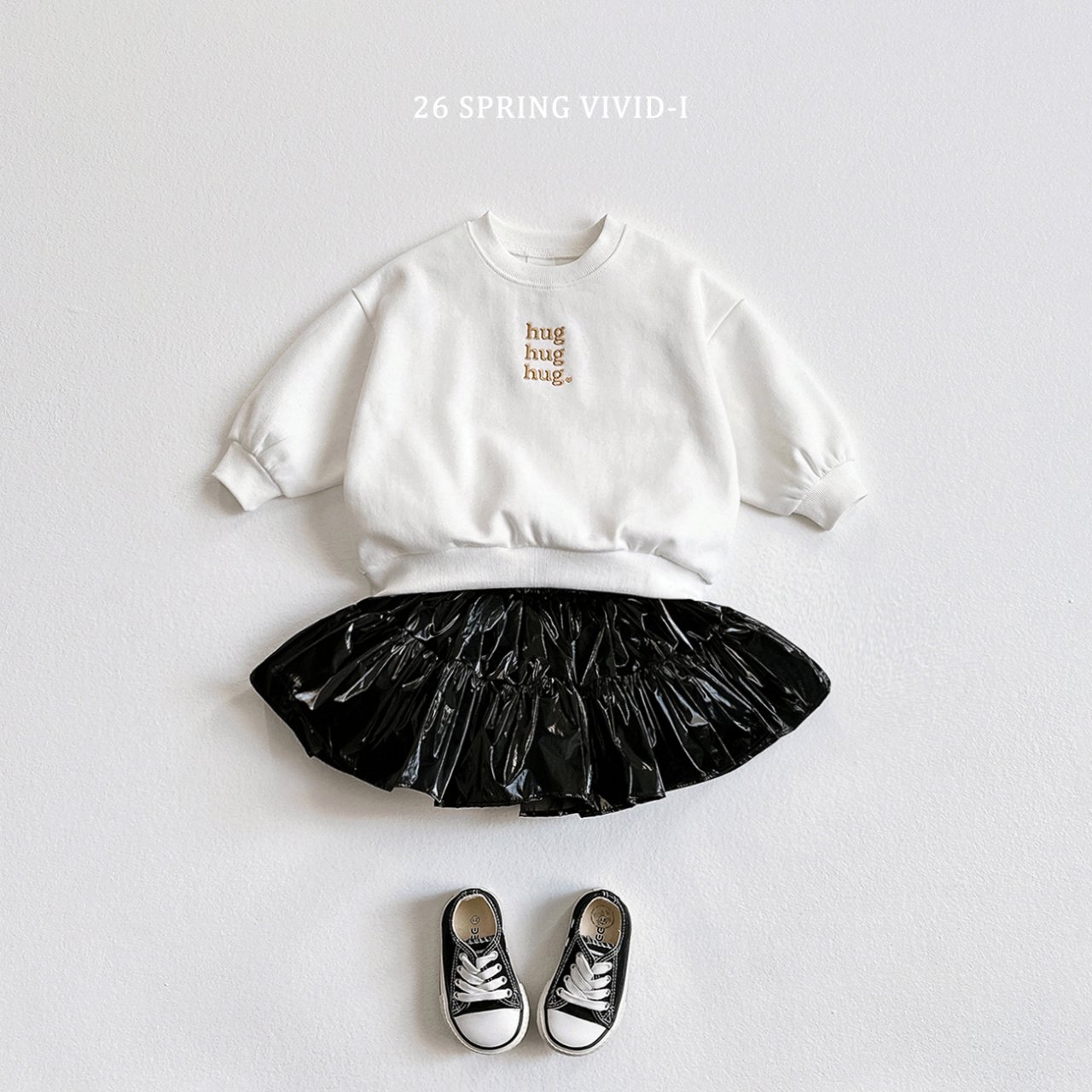 🌸預訂 韓國直送🌸🇰🇷VIVIDI四色Hug刺繡撞色長袖上下套裝