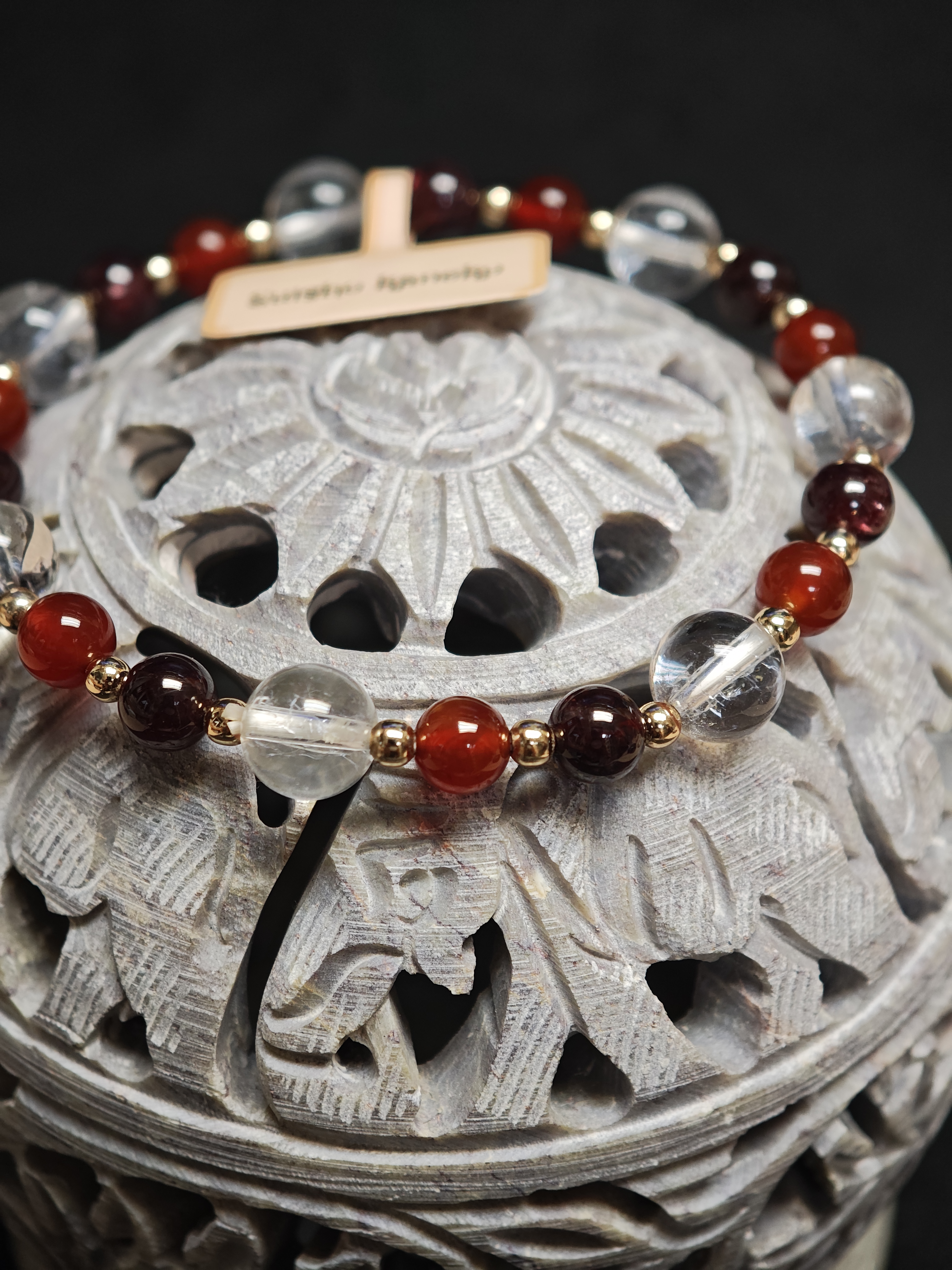 ✨DIY水晶手串✨實物拍攝📷♥️石榴石🩸紅瑪瑙🔮喜瑪拉雅水晶