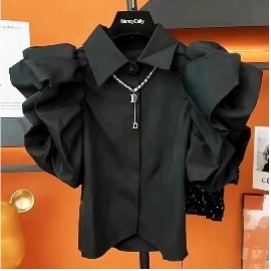 Power Puff Sleeve Blouse