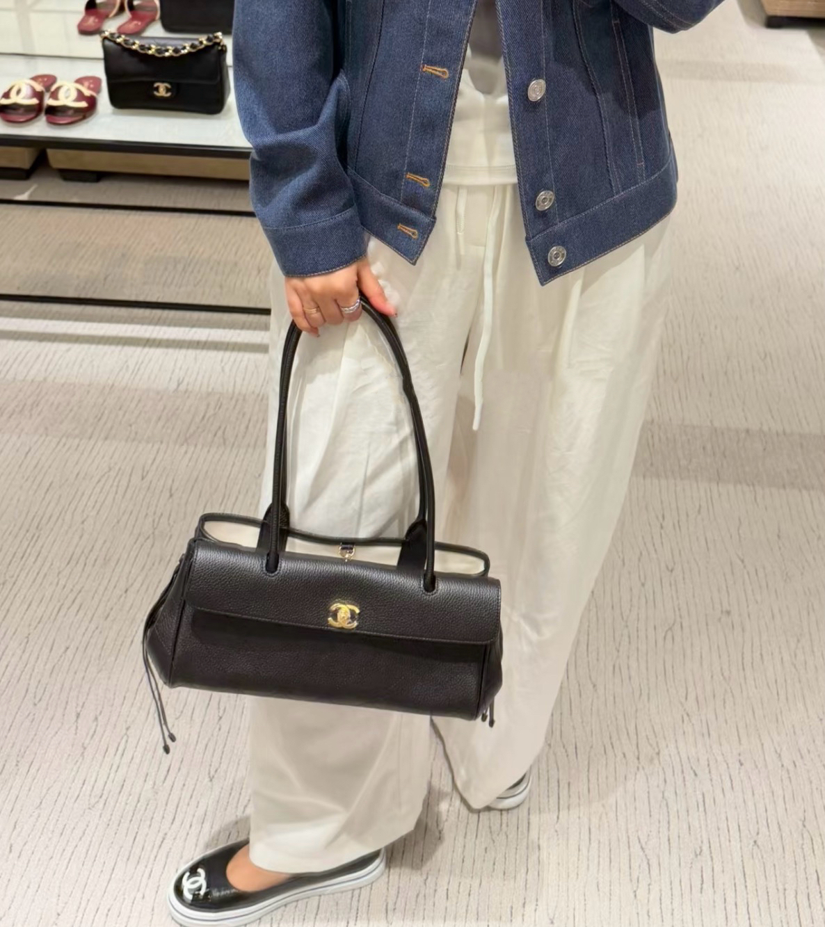 Chanel 26S 黑色法棍袋