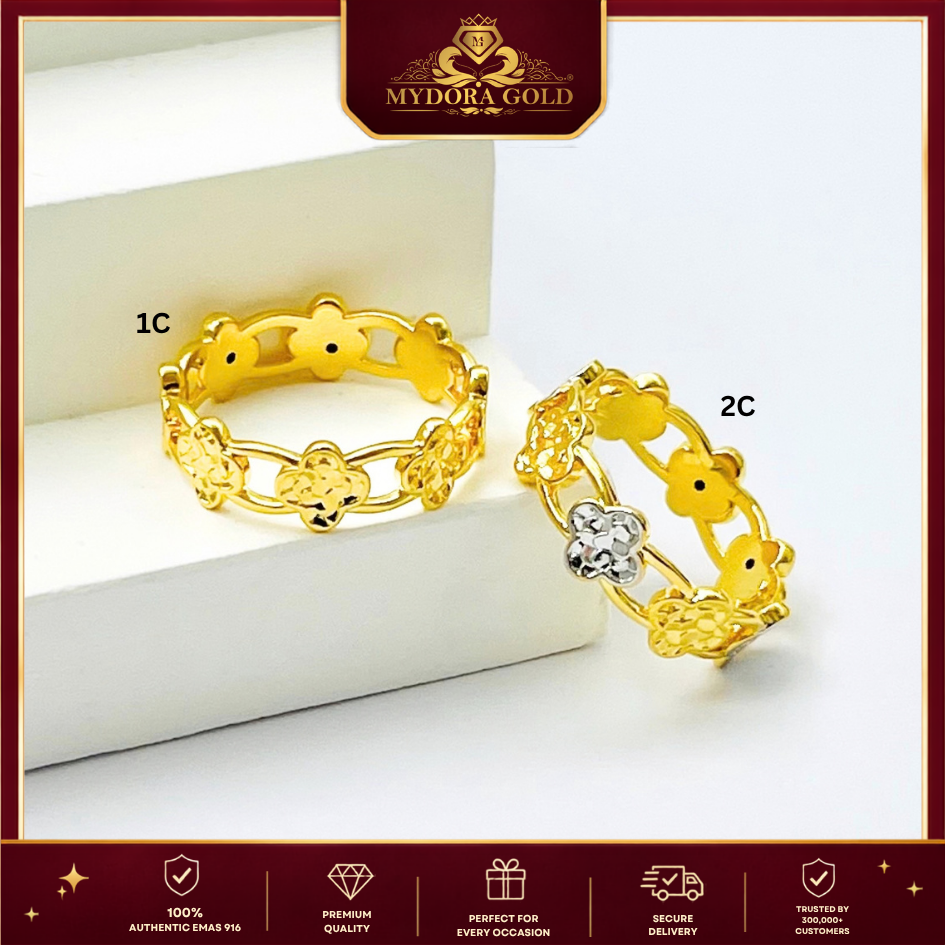 MYDORA Cincin Grace Clover (5G) l EMAS 916/22K