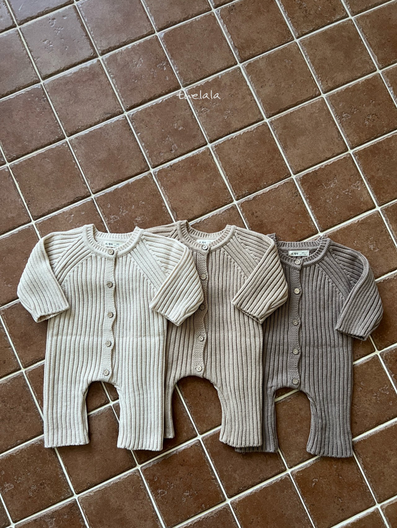 🌸預訂 韓國直送🌸🇰🇷THELALA三色開襟針織長袖連身服