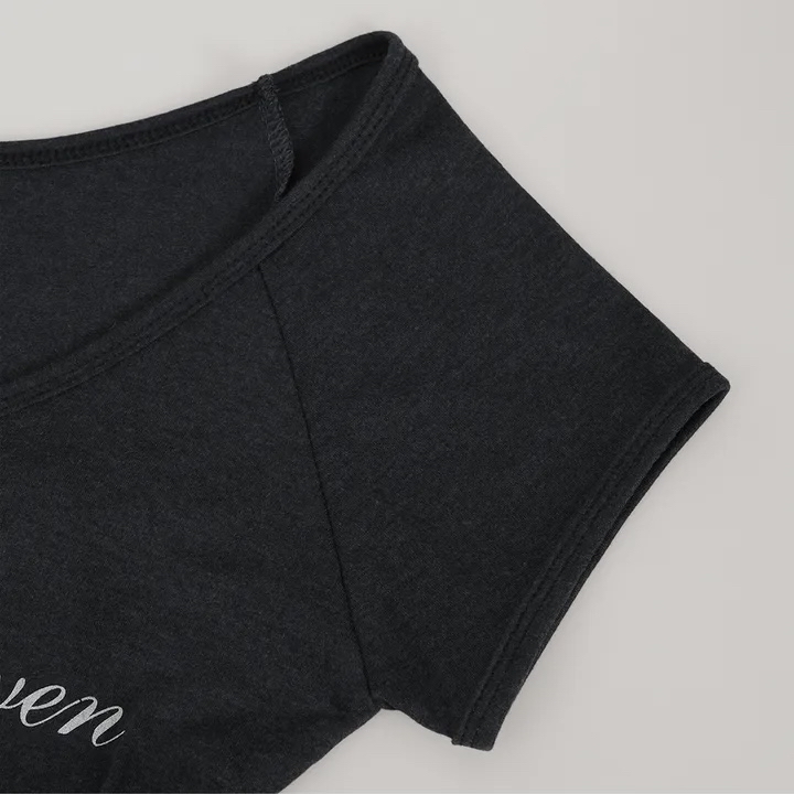 Letter Print Scoop Neck Top