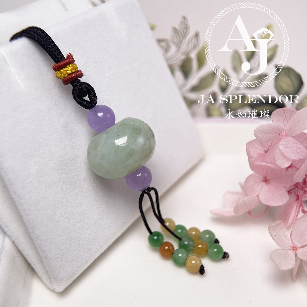 JN-21 天然翡翠A玉 串串金路路通吊墜