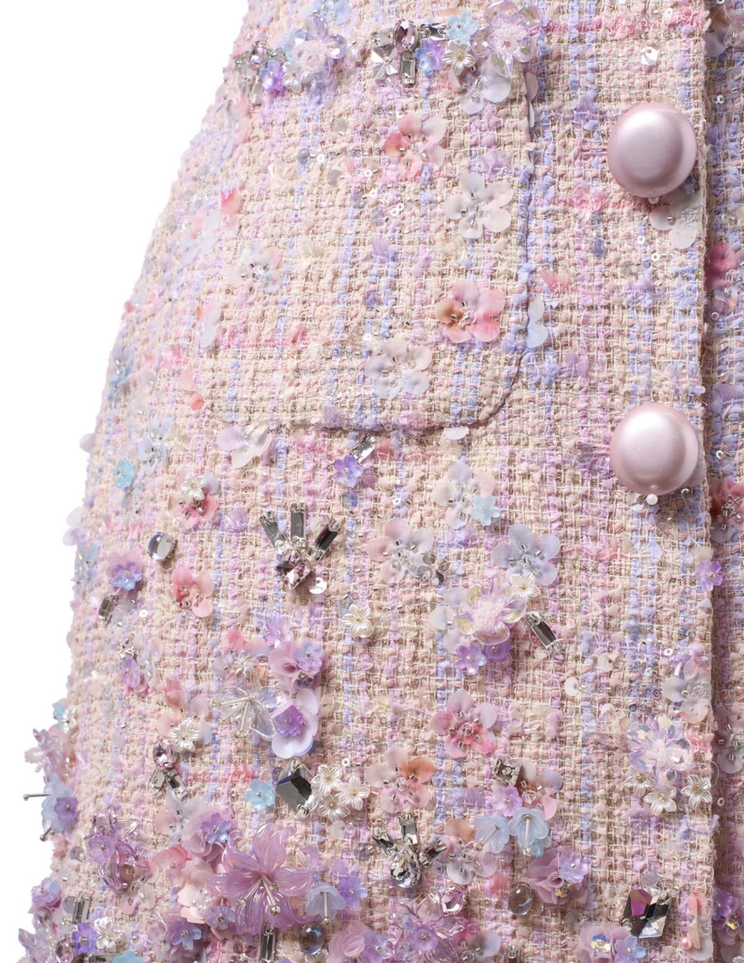 Floral Bejewelled Mini Dress