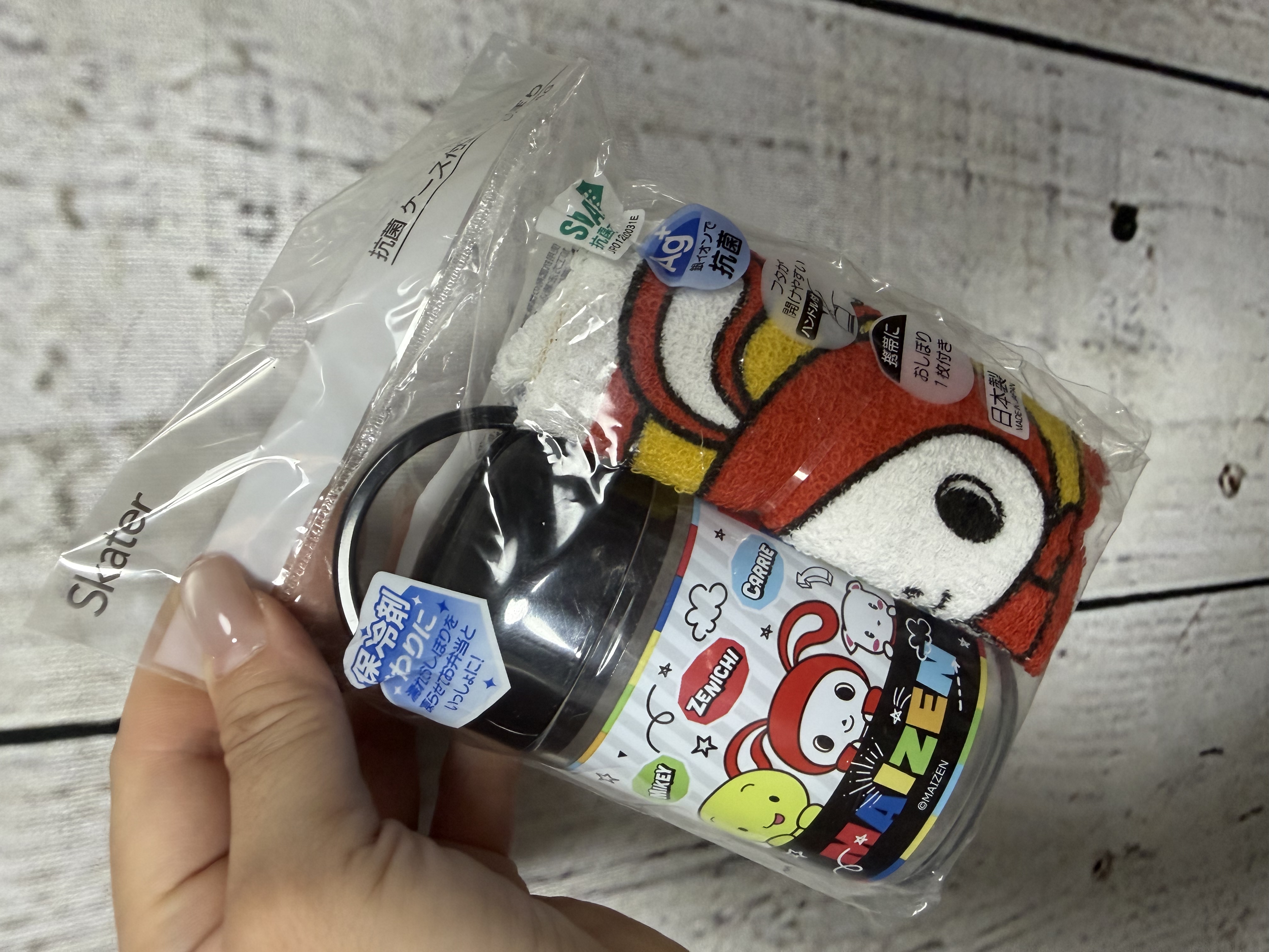 <門市現貨清貨 🈹>日本製Skater卡通毛巾連收納盒
