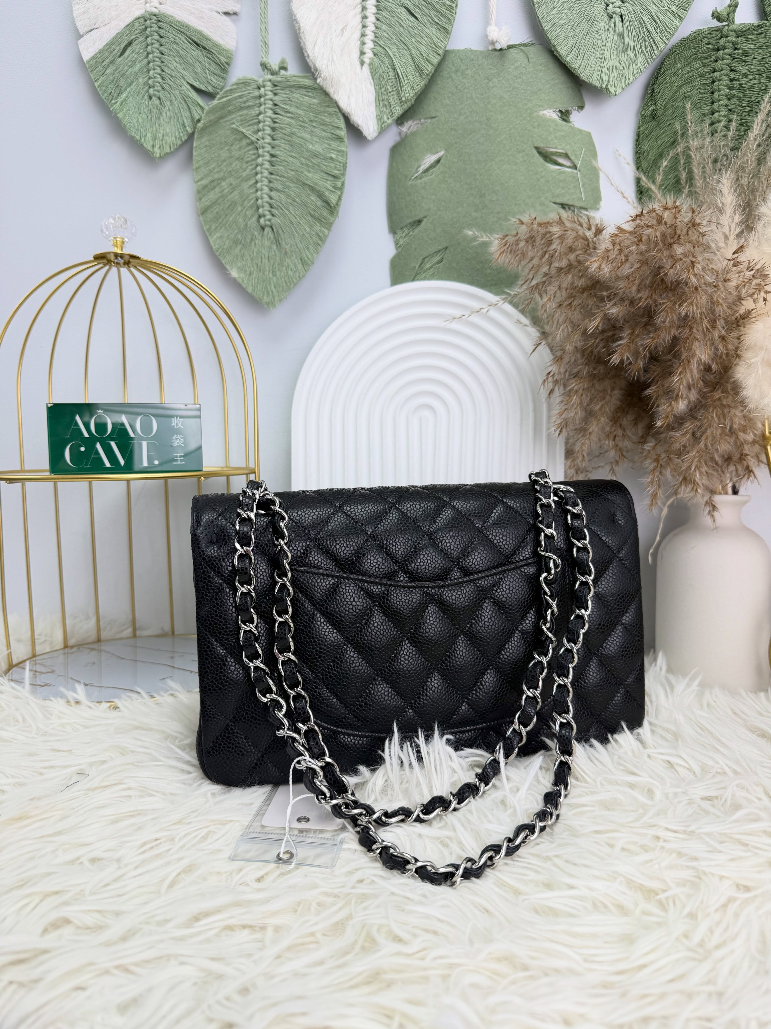 Chanel✨閑置品 🔥黑銀🖤CF25 魚子醬 晶片款 有盒有塵袋 🛍️