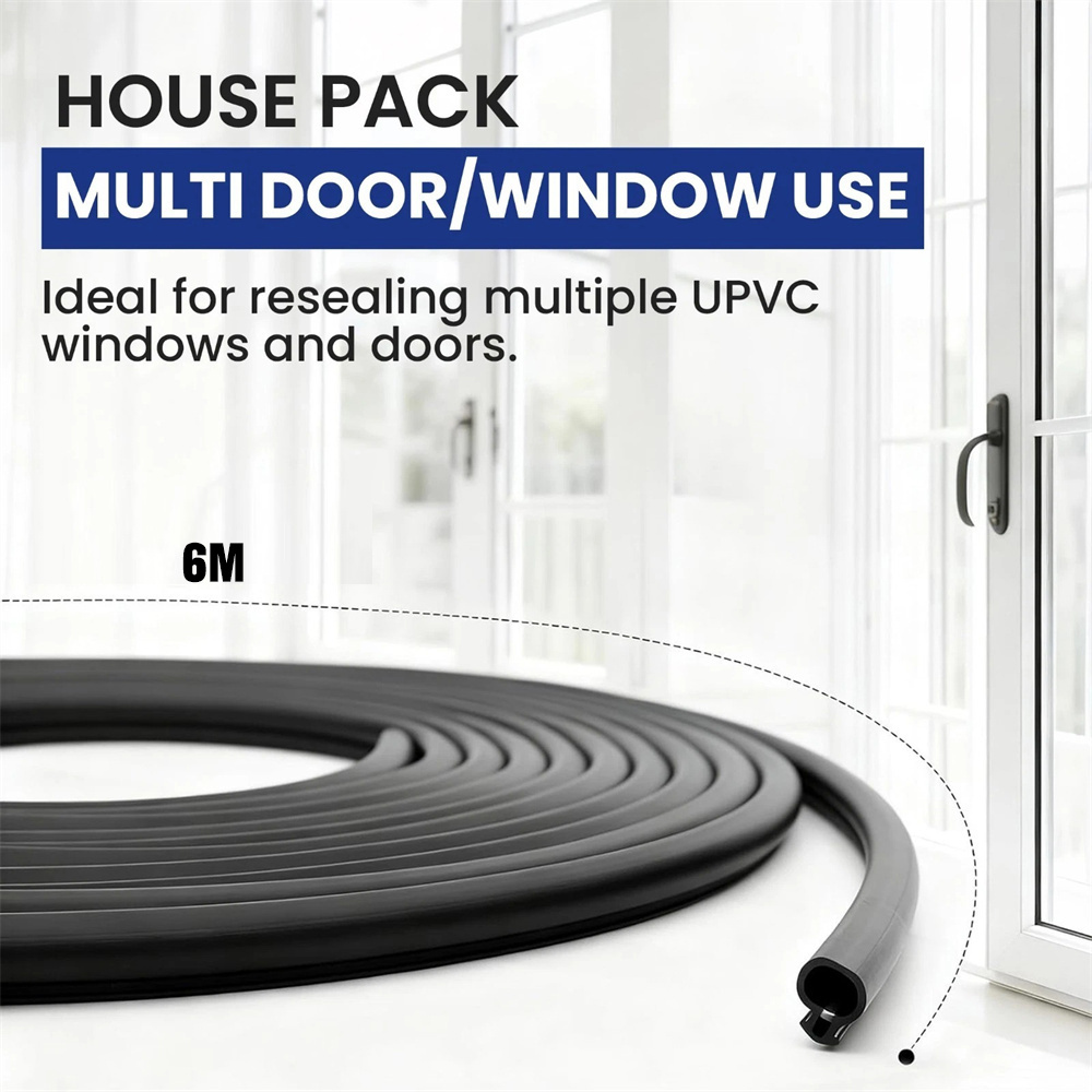 UPVC 門窗防風橡膠密封條 6米  UB0278