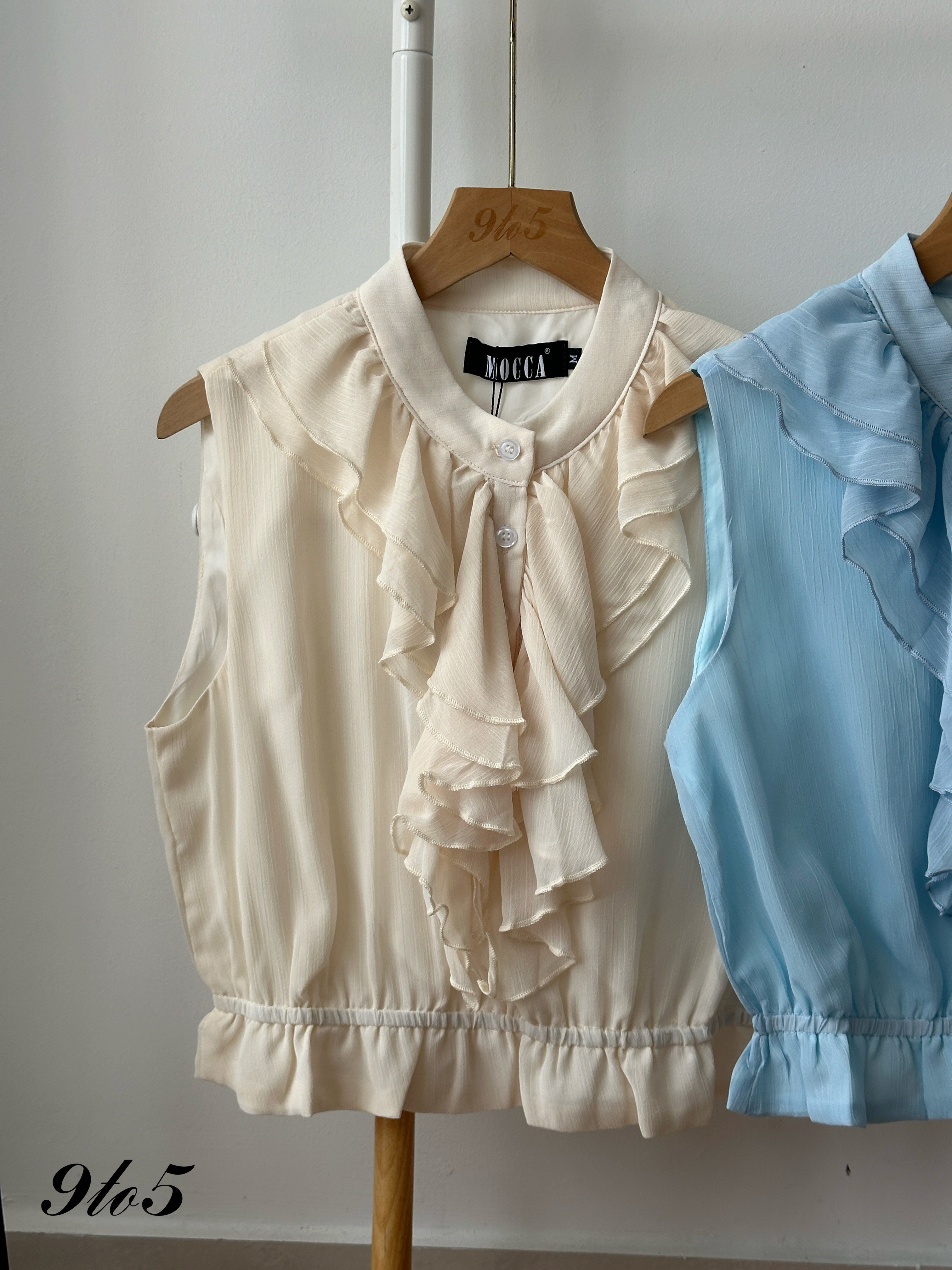 T4266 Sleeveless Ruffle Top - 3 Colors 