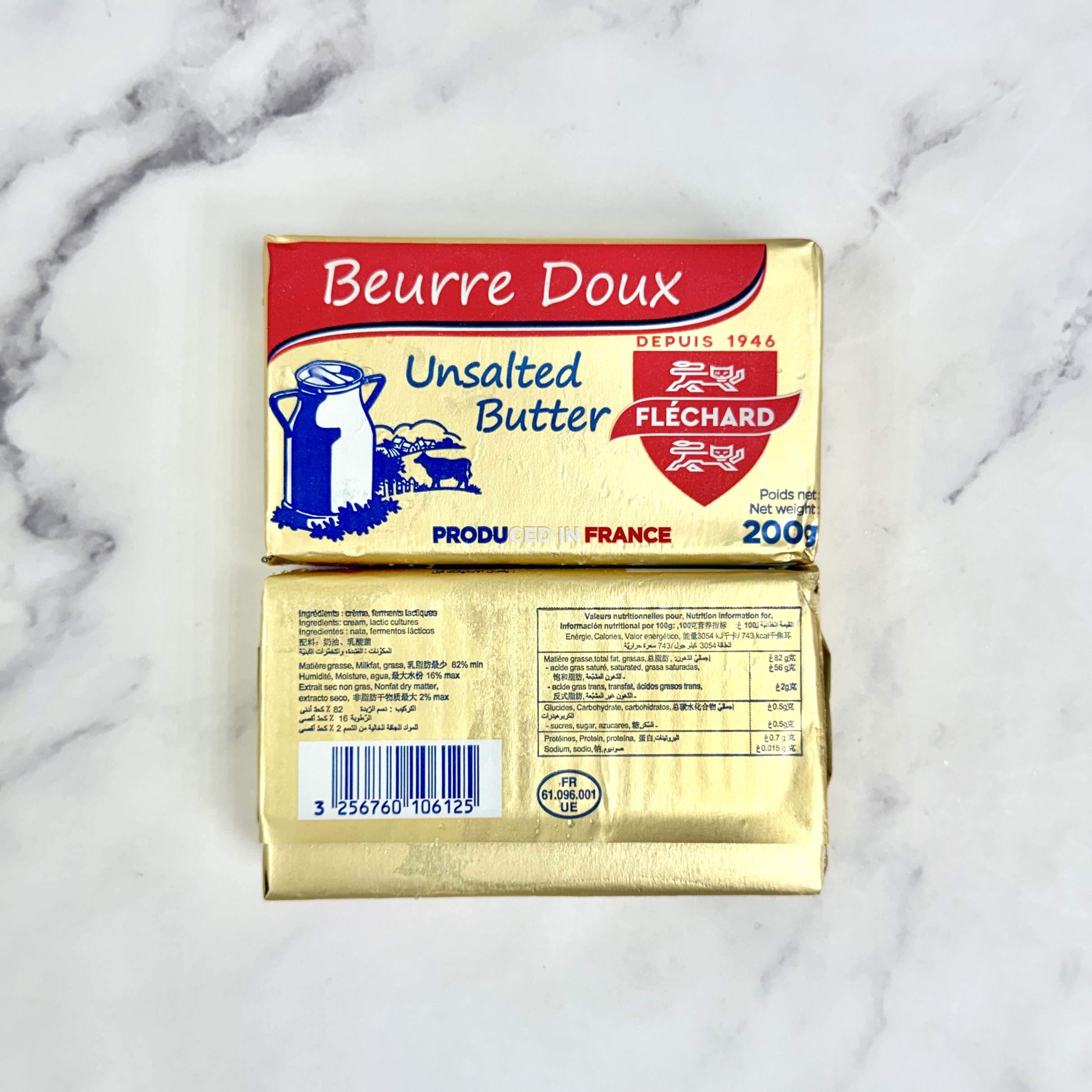 法國Beurre Boux無鹽牛油磚(急凍)200g