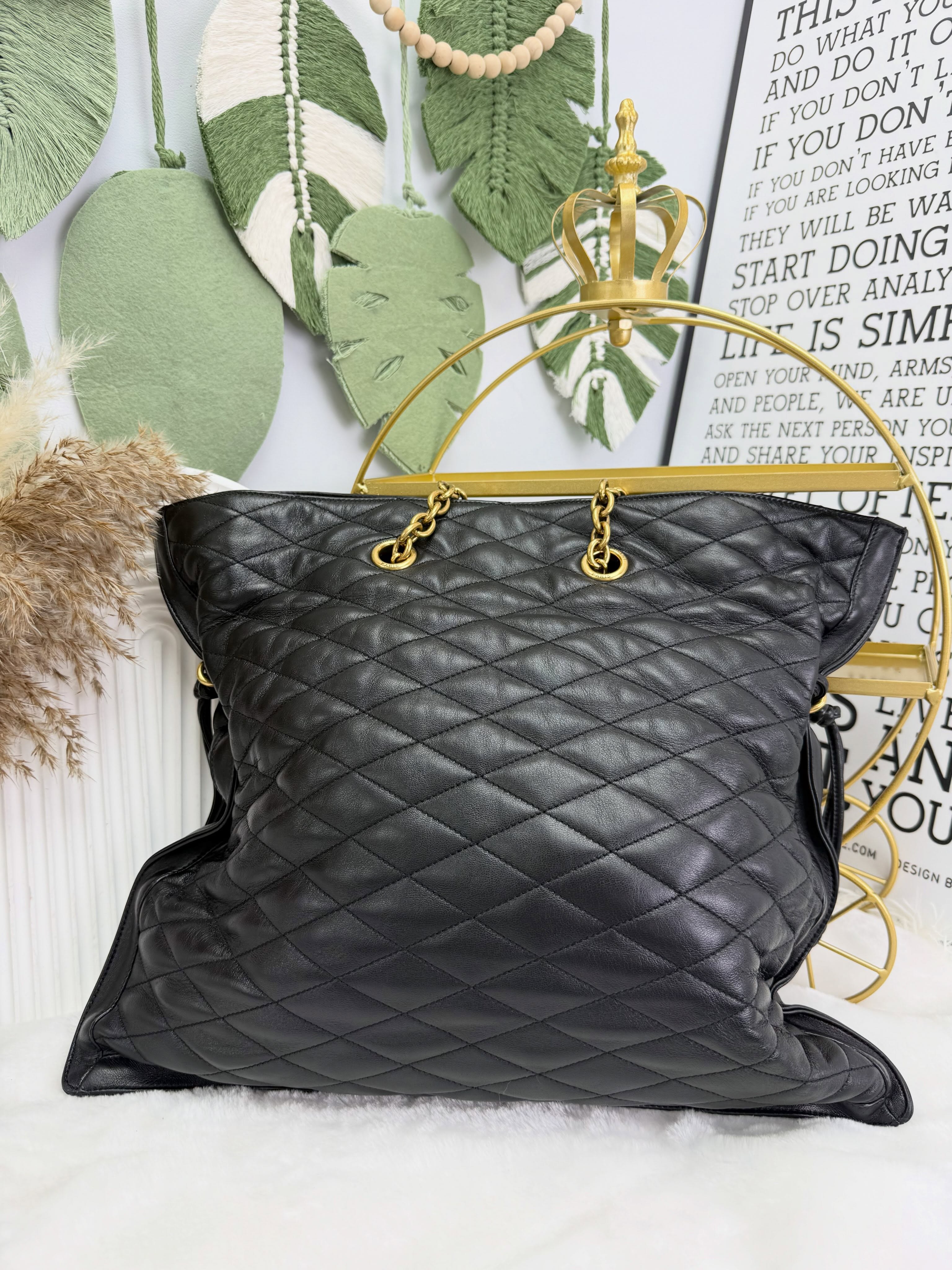👜 PRE OWNED 🛍️黑金水桶包 有塵袋🖤