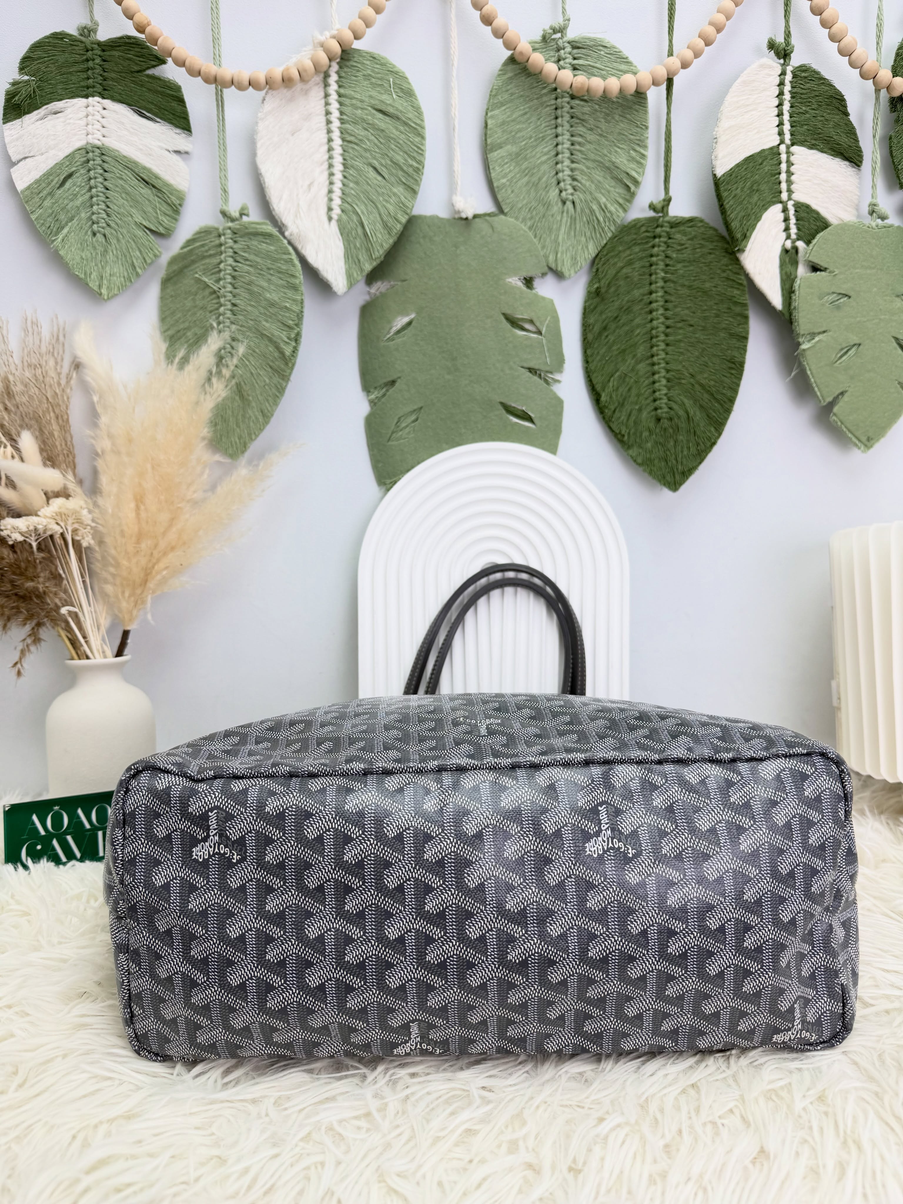 Goyard 👜PRE OWNED🛍️ 🩶Gray saint louis tote pm  2024年 有塵袋有紙袋