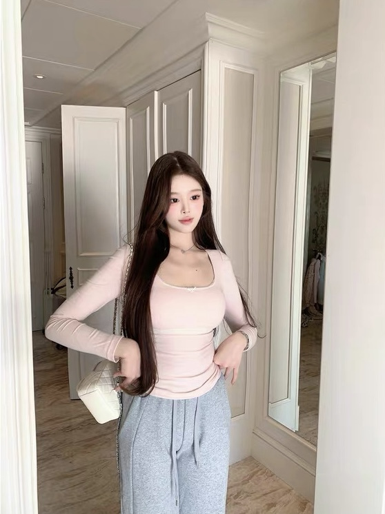 1714 BALLETCORE LACE SCOOP TOP 芭蕾风蕾丝U领上衣