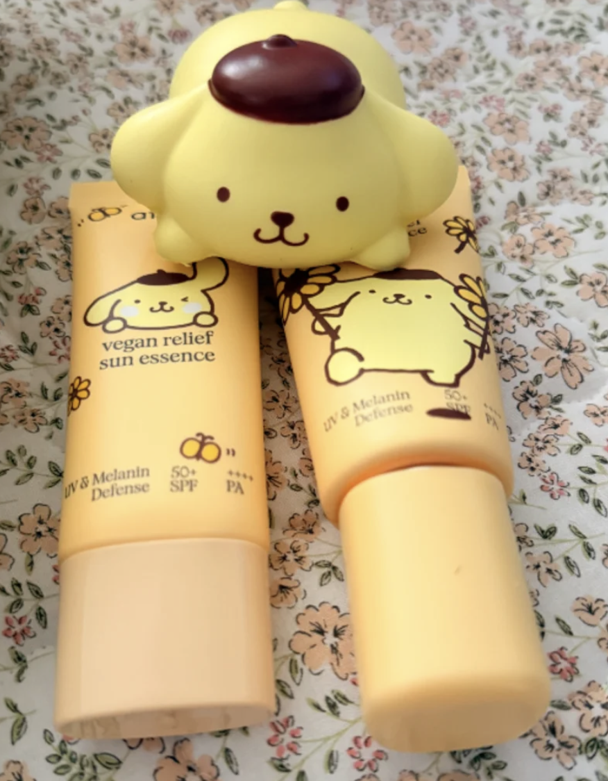 韓國 Athe X Saniro  布甸狗聯名 純素舒膚防曬精華 EX+送布甸狗舒壓球｜Vegan Relief Sun Essence EX