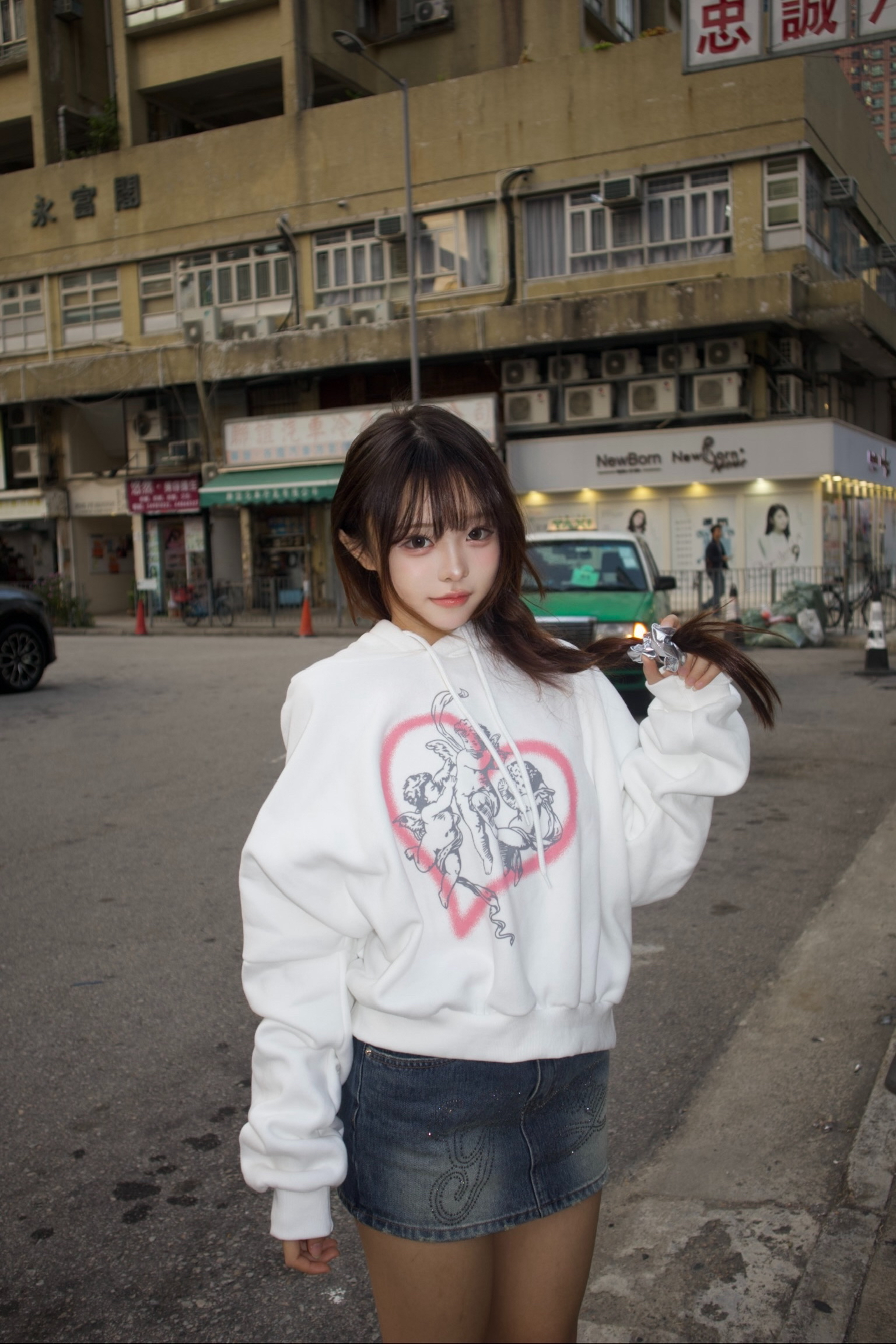 已售罄❌韓國塗鴉天使有帽Hoodie 