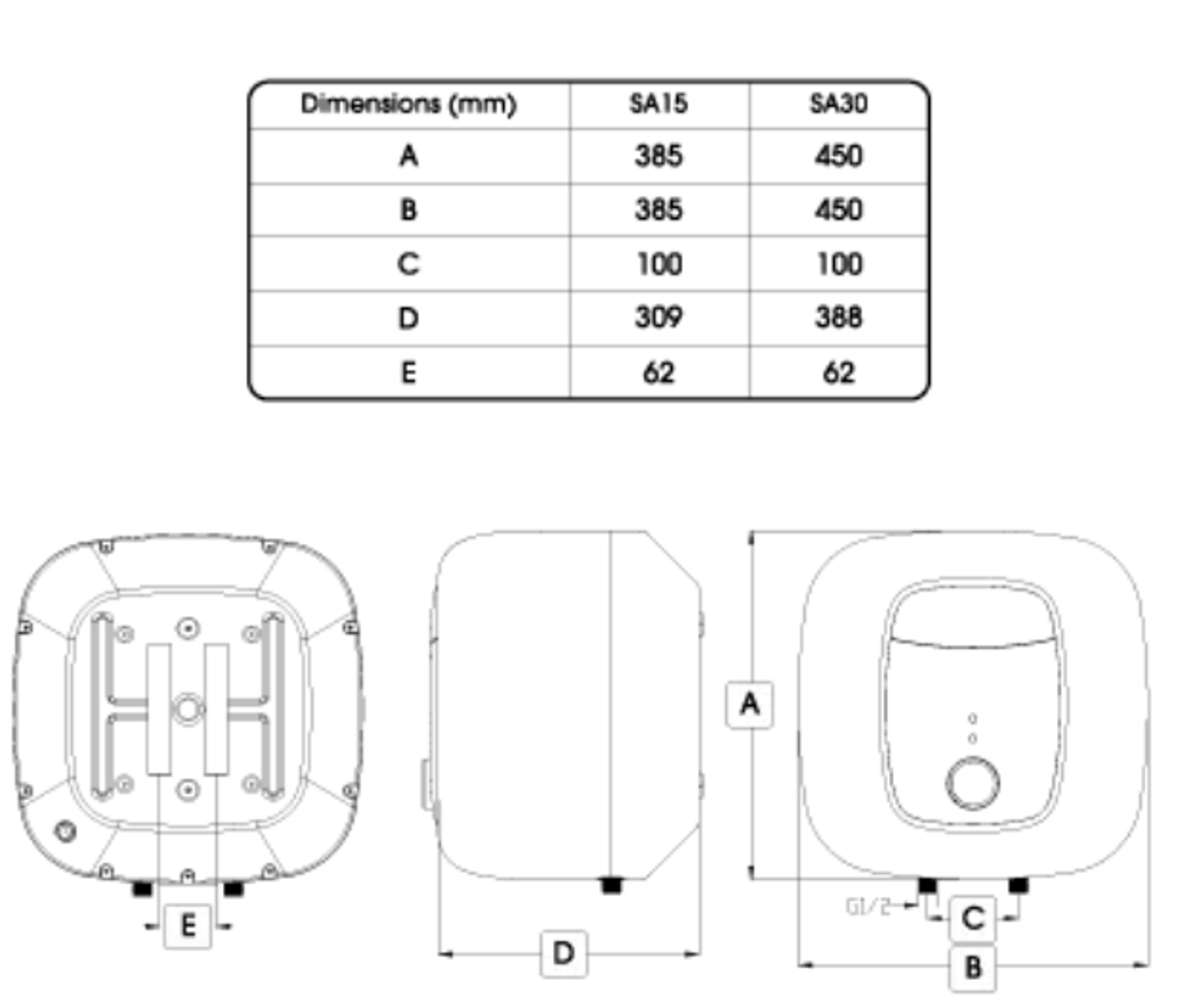 Champ SA30 Storage Water Heater
