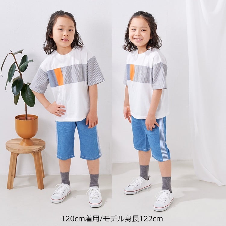 🆕【⭐訂購⭐】🌀 🇯🇵 日本直送 側條紋 牛仔/粗呢布 及膝褲［2款選］🌀 [ELEA-0168][260618]