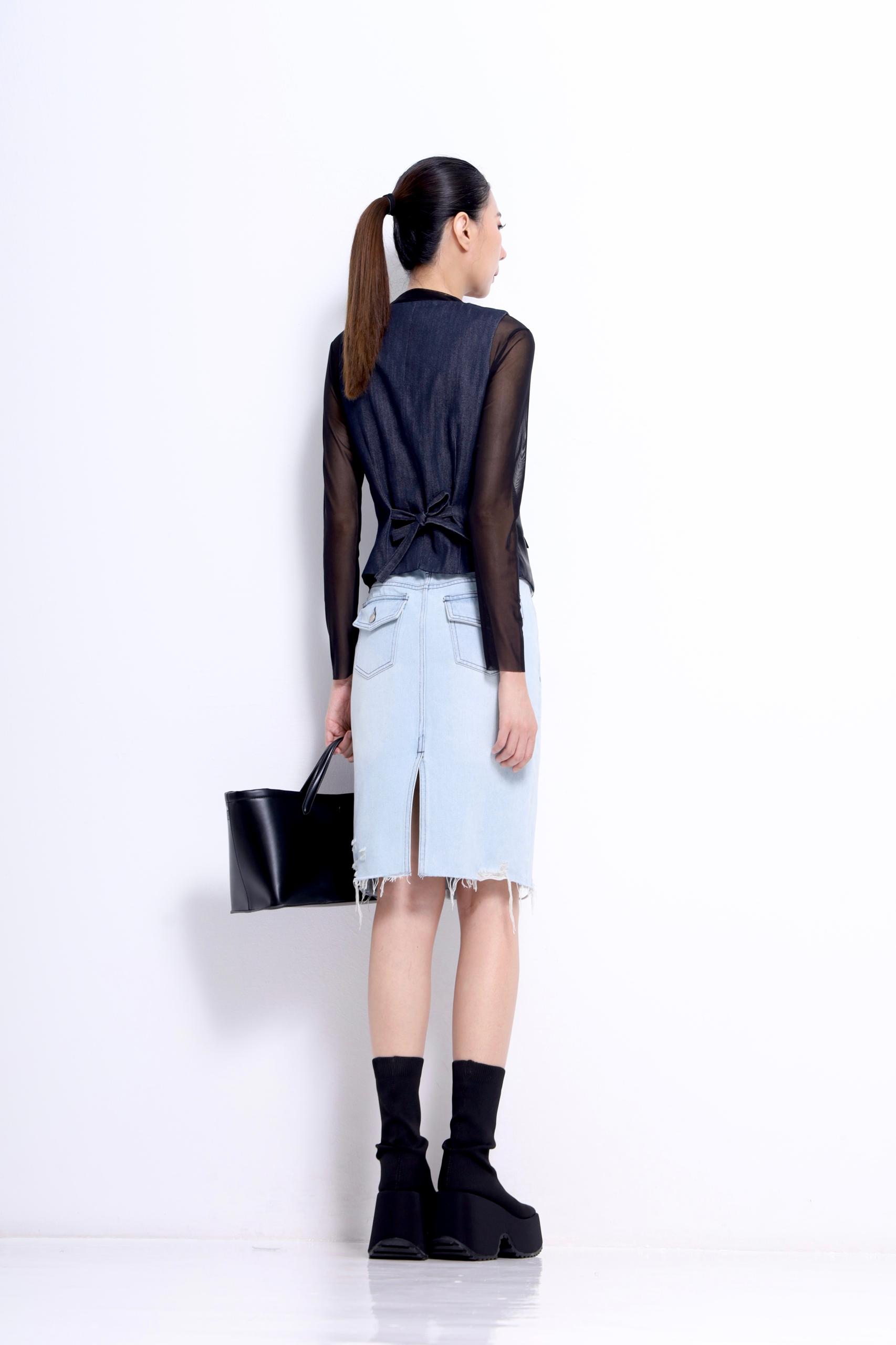 CB2728 MIXTURE FABRIC RUGGED VEST TOP