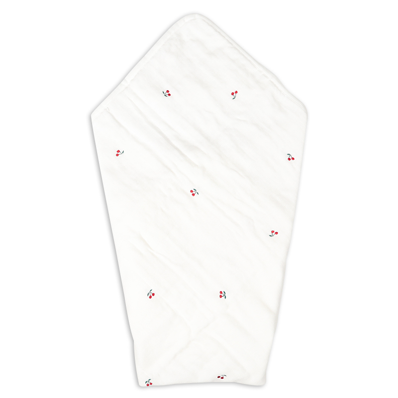 🇯🇵預訂 日本直送🇯🇵櫻桃刺繡棉紗包被襁褓