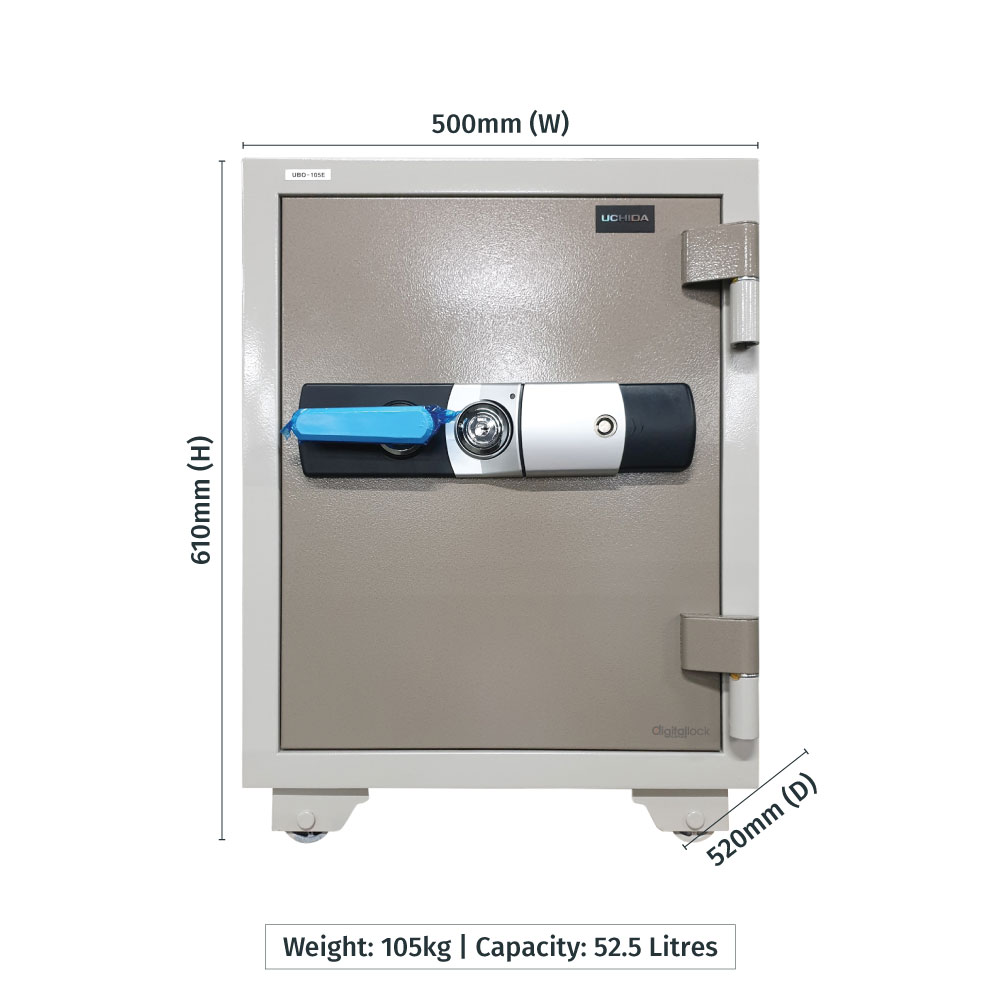 UCHIDA UBO-105E Fire Resistant Safe Box with Envelope Slot (Digital Lock)_105kg