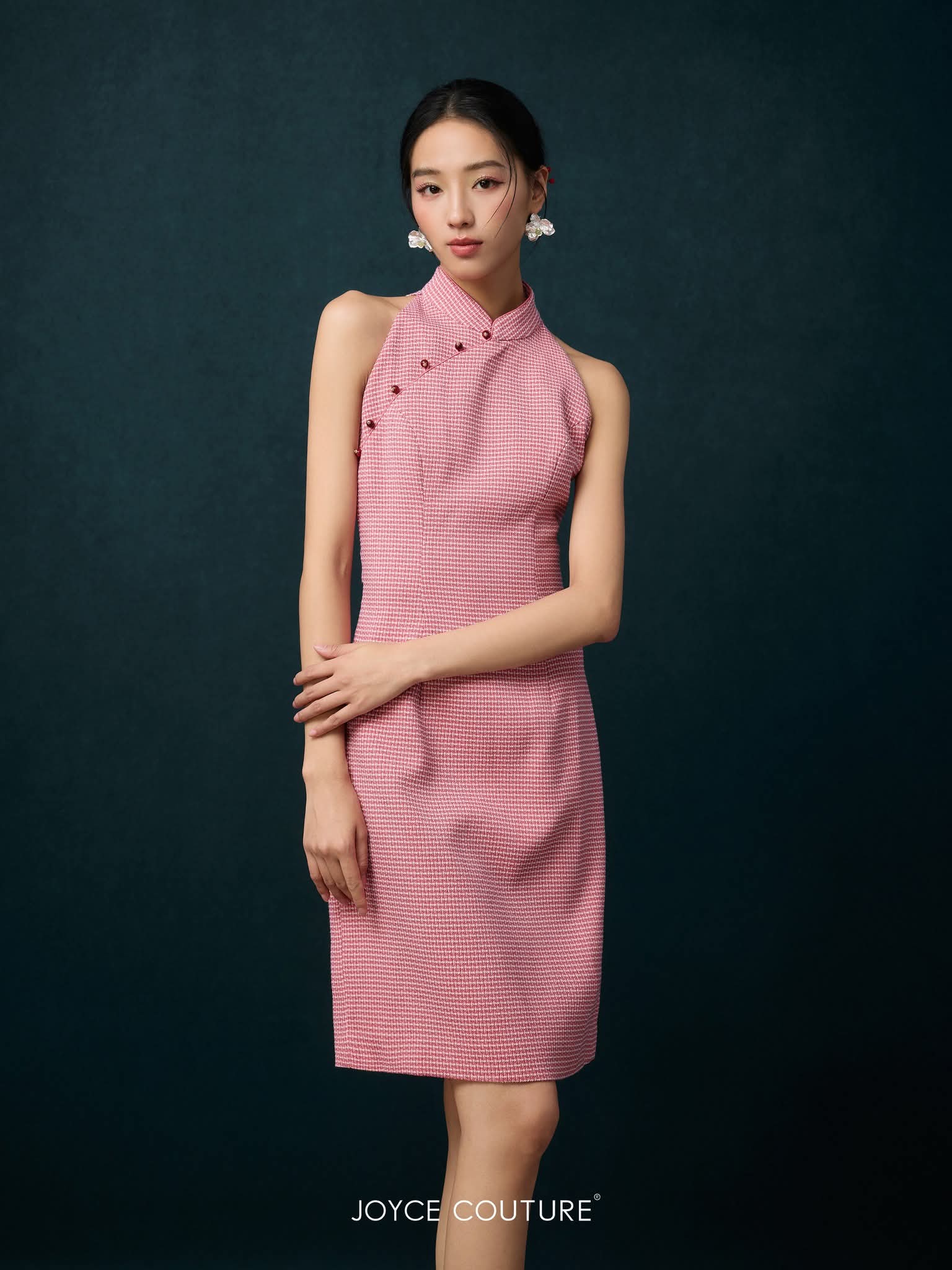 现代风格旗袍连身裙 D0094