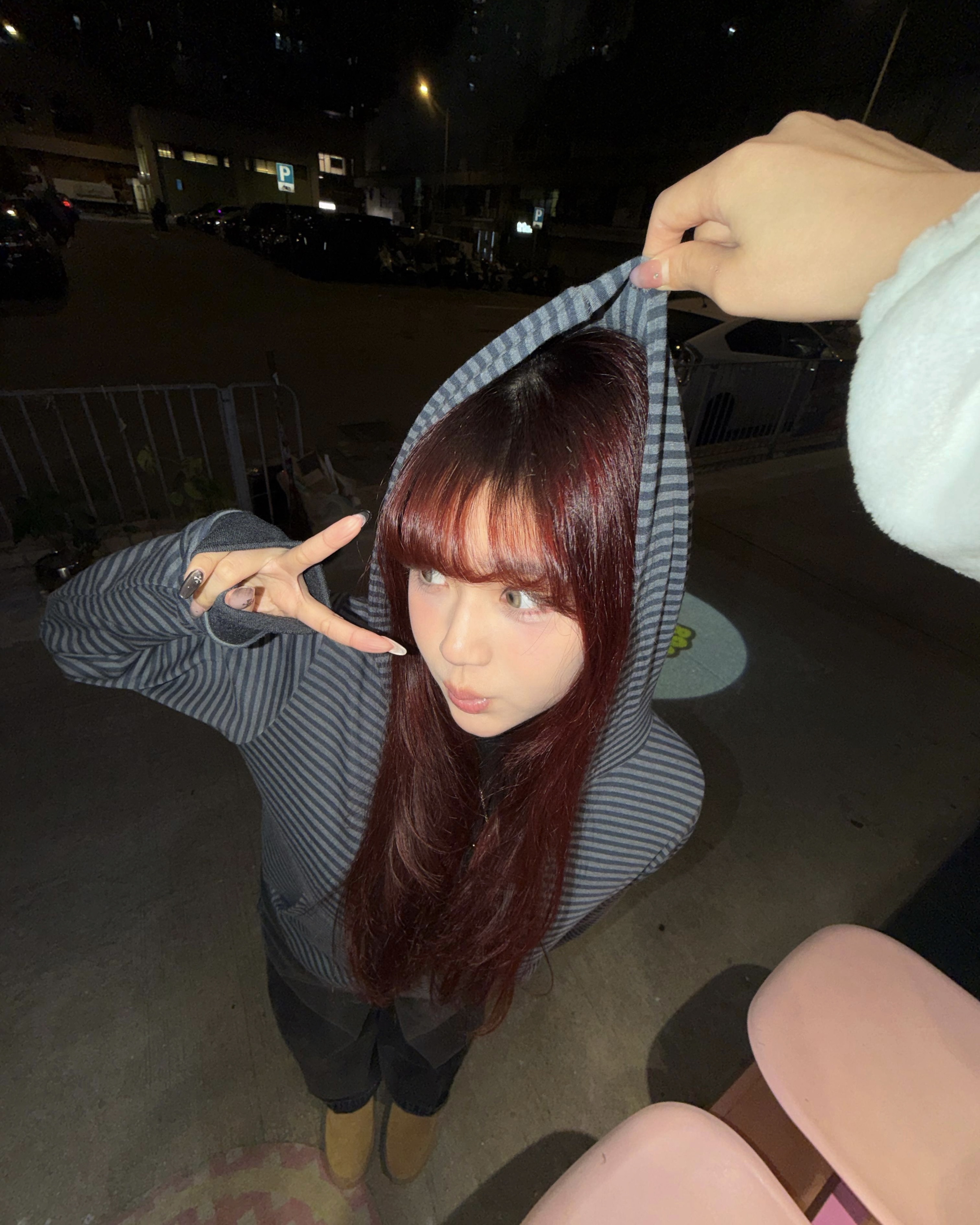 韓國薄羊毛短款間條jacket (質地好！)